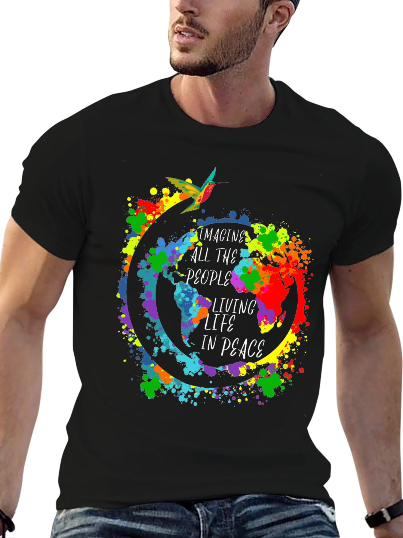 Imagine All the People T-Shirt Peace Design
