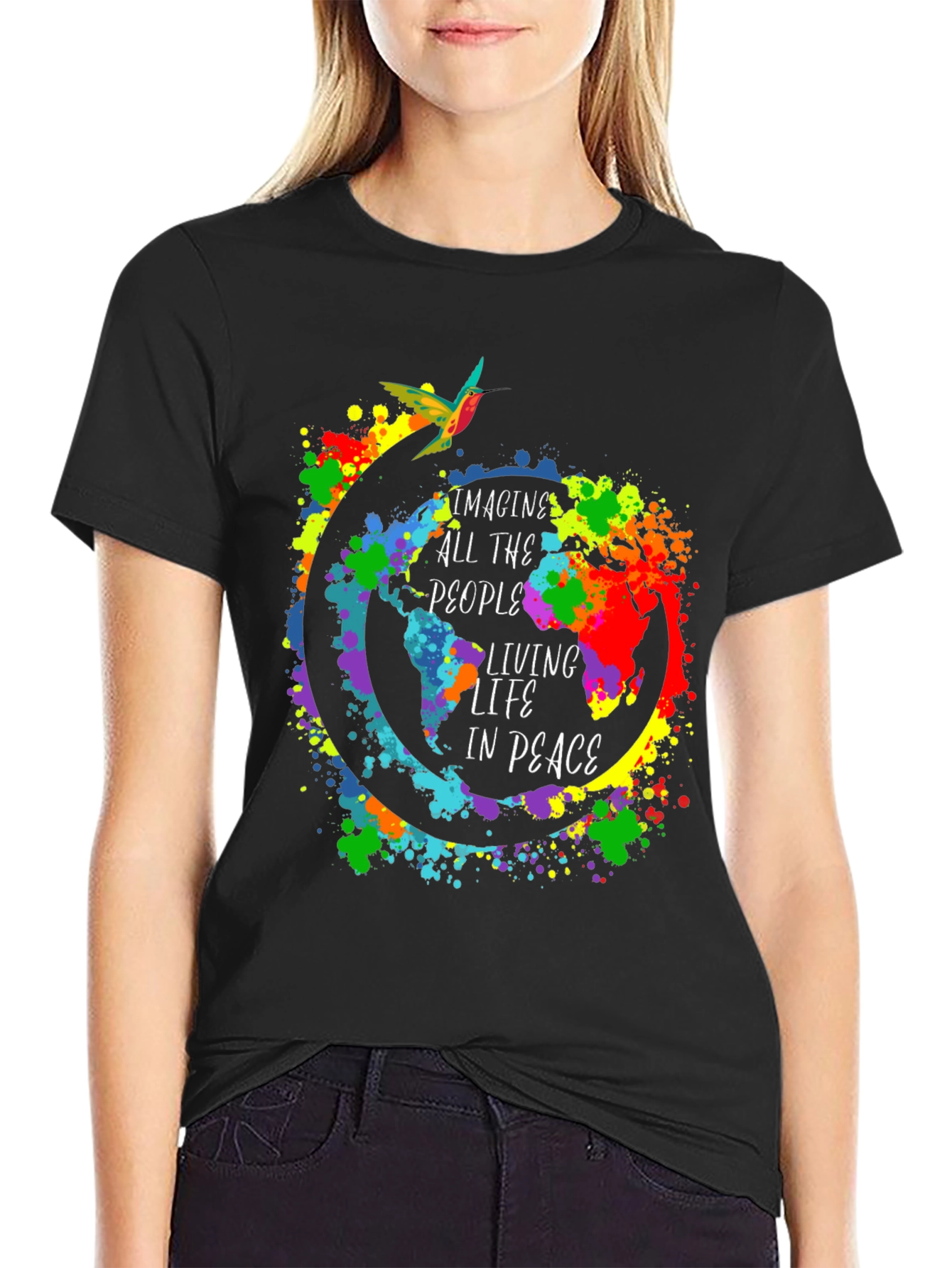 Imagine All the People T-Shirt Peace Design