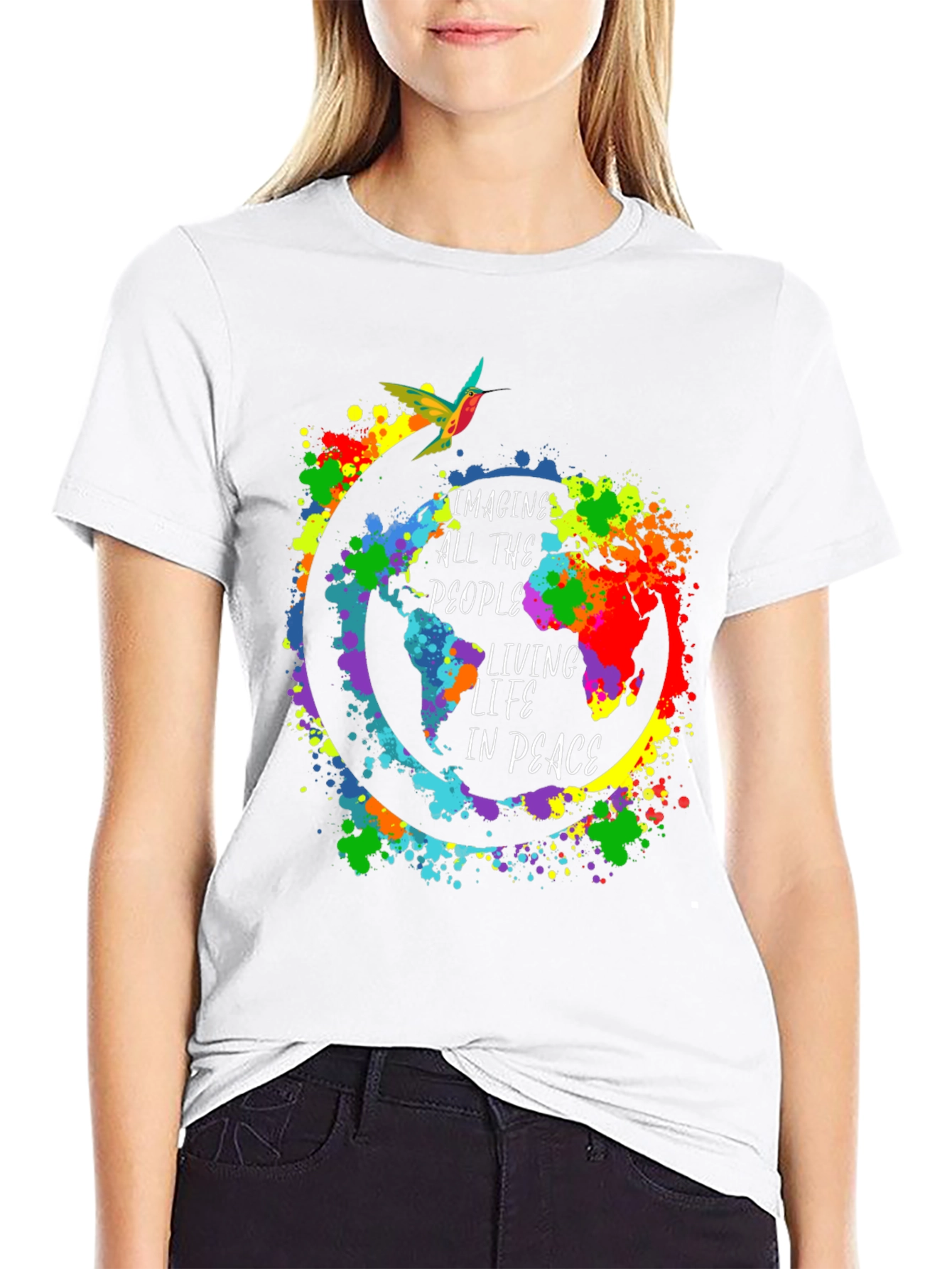 Imagine All the People T-Shirt Peace Design