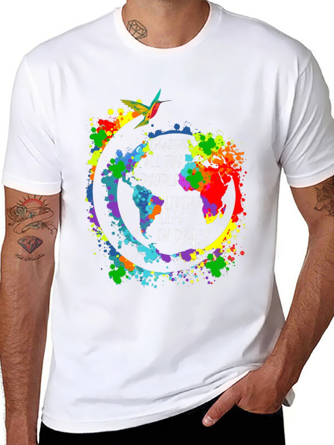 Imagine All the People T-Shirt Peace Design