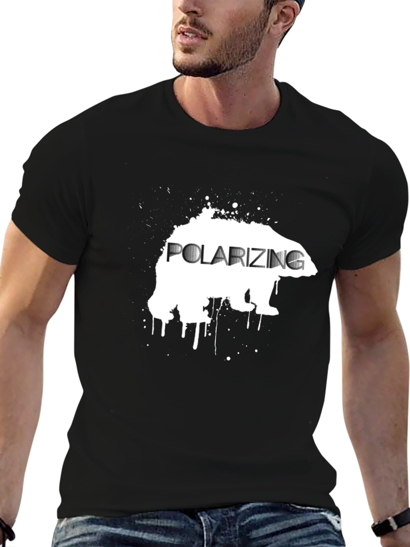 Polarizing Bear Black Graphic Tee