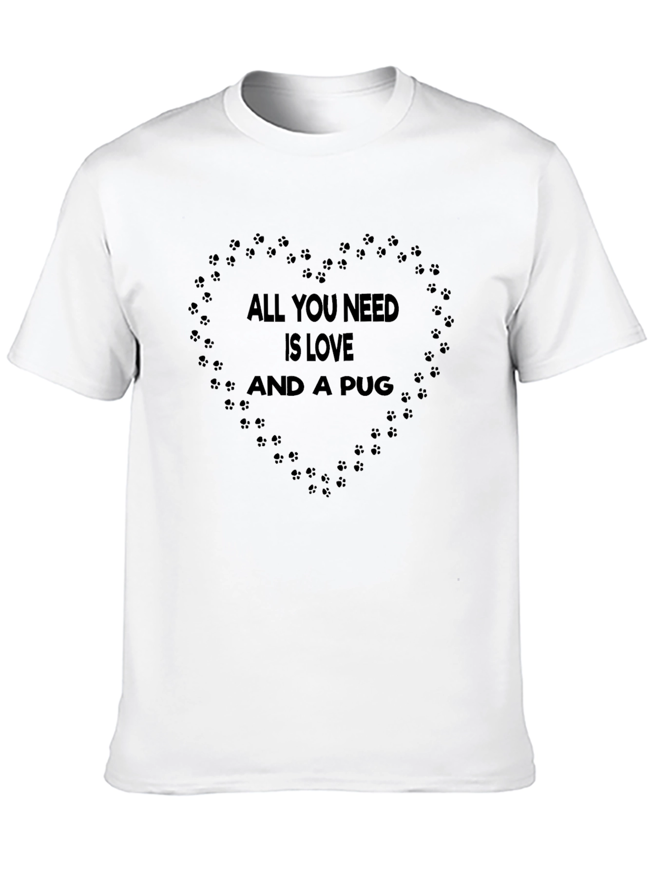 Love and a Pug Graphic Tee
