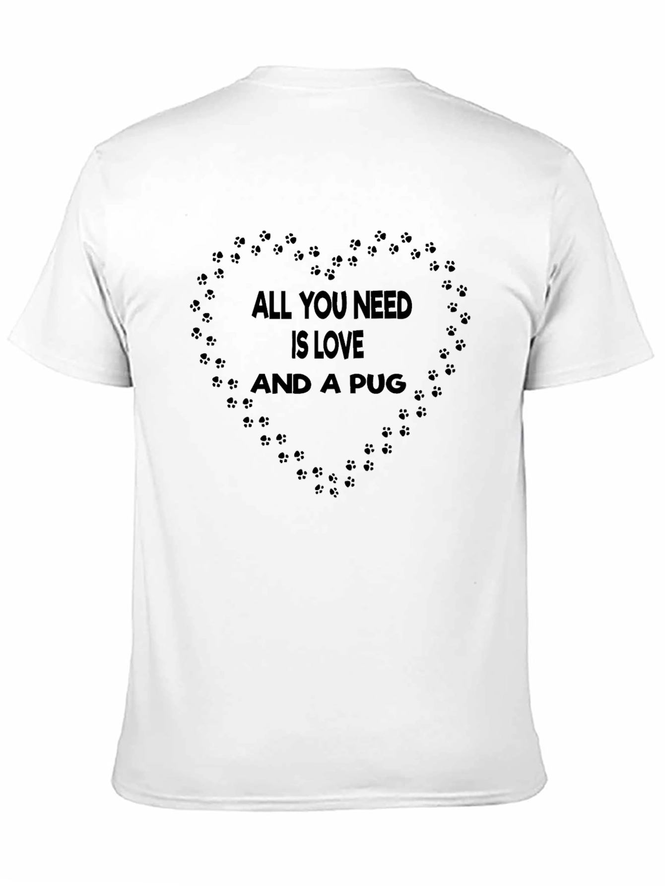 Love and a Pug Graphic Tee