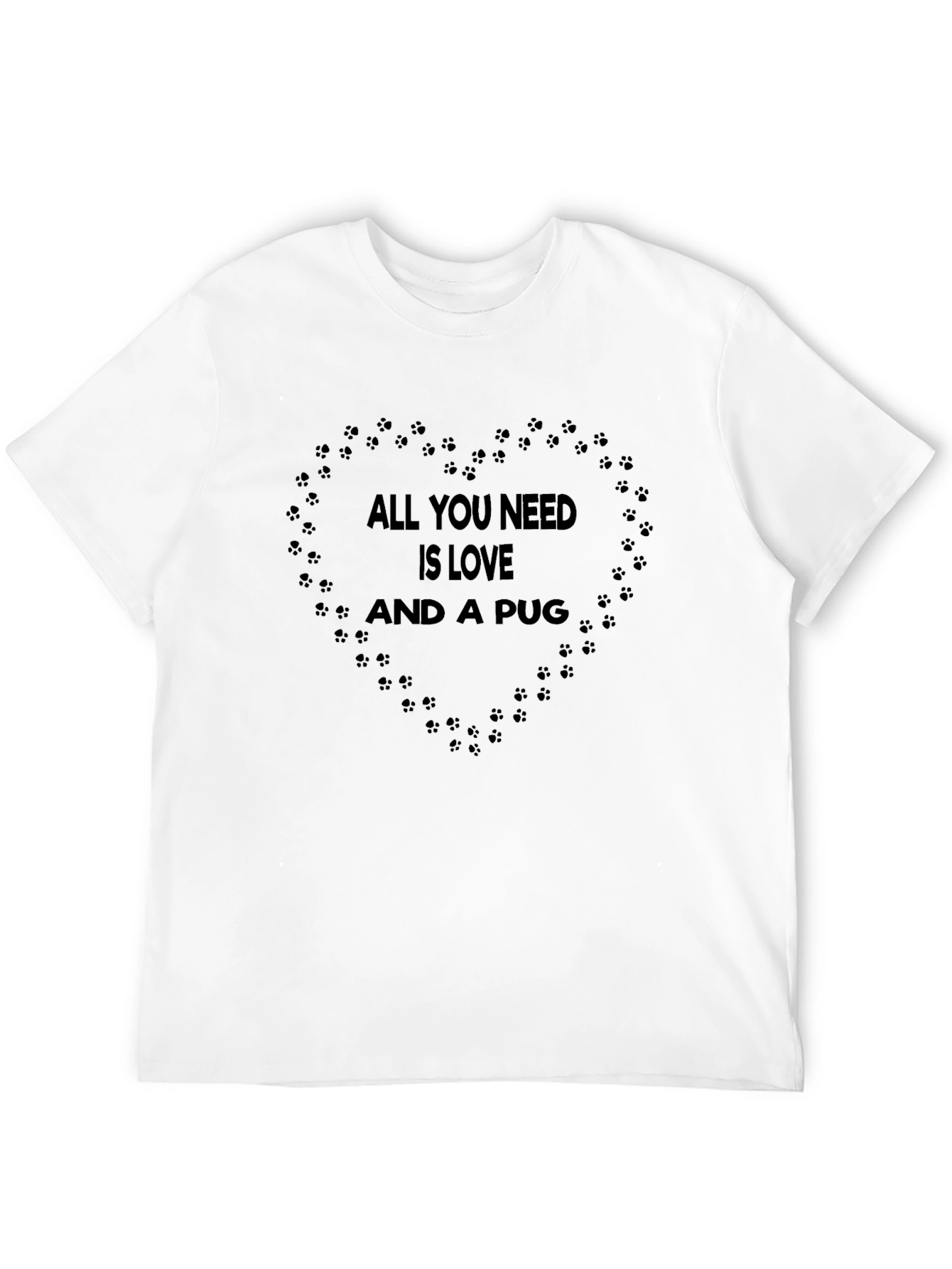 Love and a Pug Graphic Tee