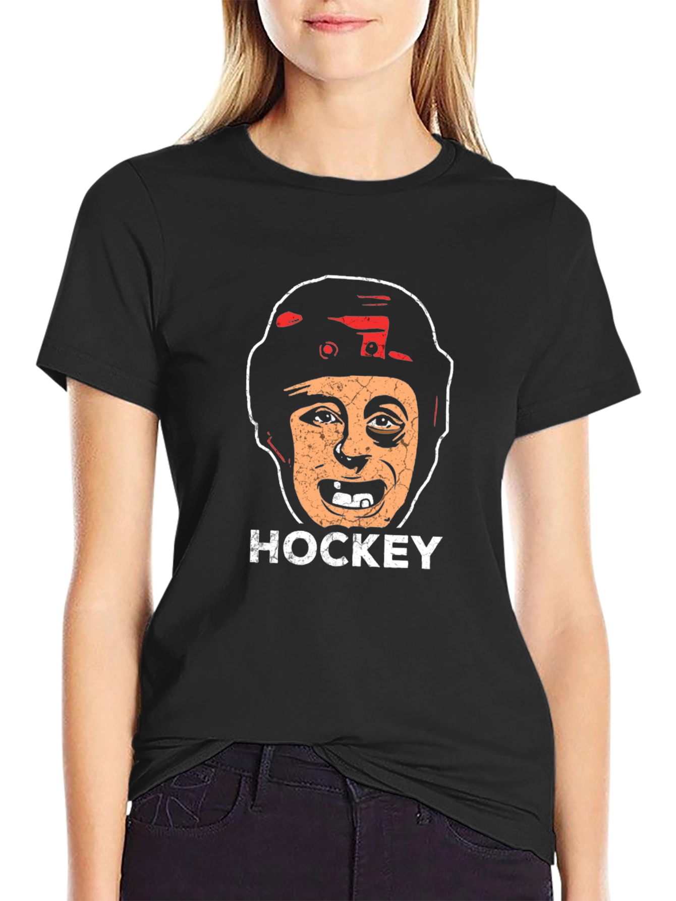 Hockey Player Graphic T-Shirt