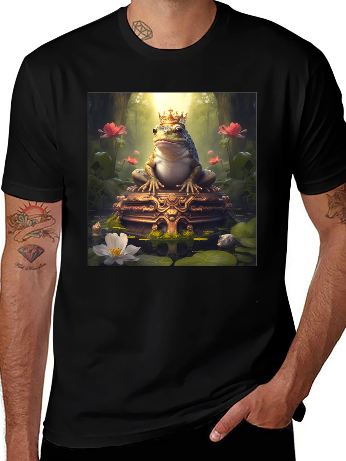 Frog King T-Shirt - Gildan Heavy Cotton
