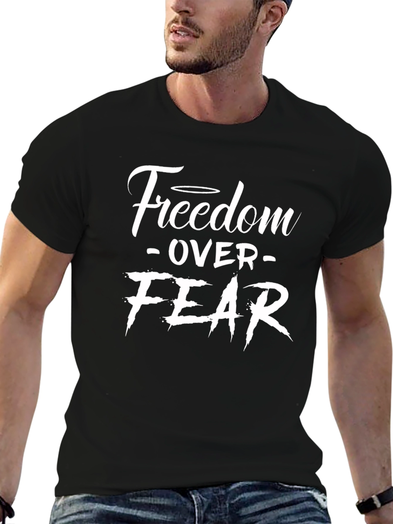 Freedom Over Fear Graphic Tee - Black