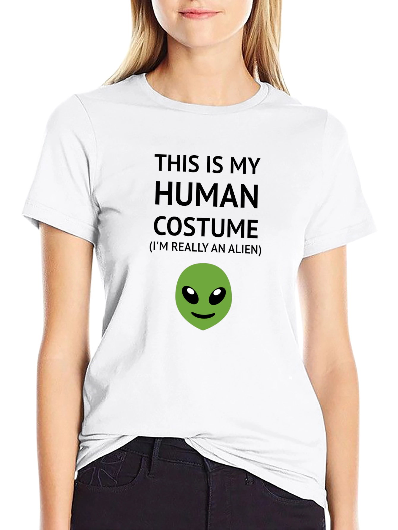 Human Costume Alien T-Shirt - Funny Novelty Tee
