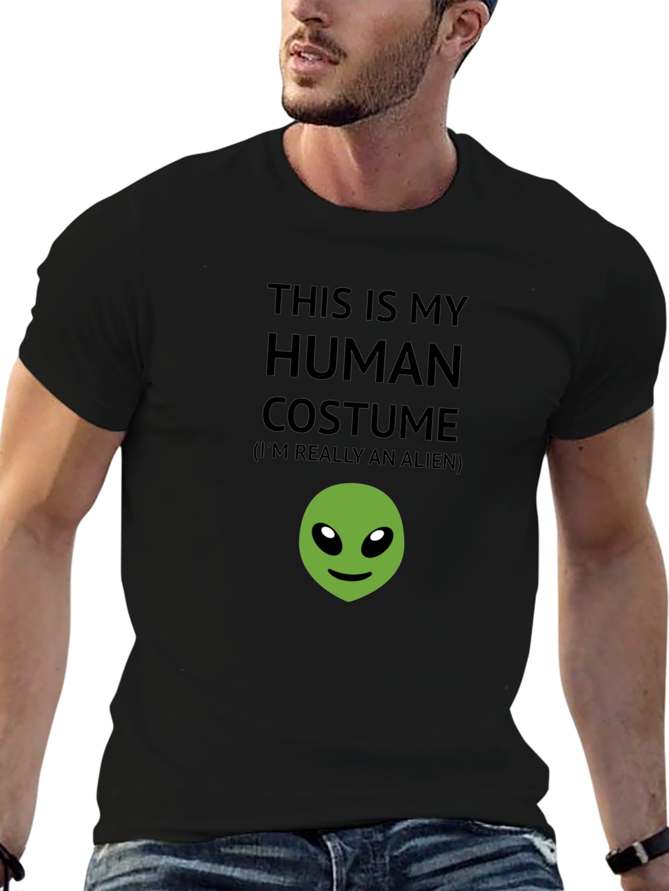 Human Costume Alien T-Shirt - Funny Novelty Tee