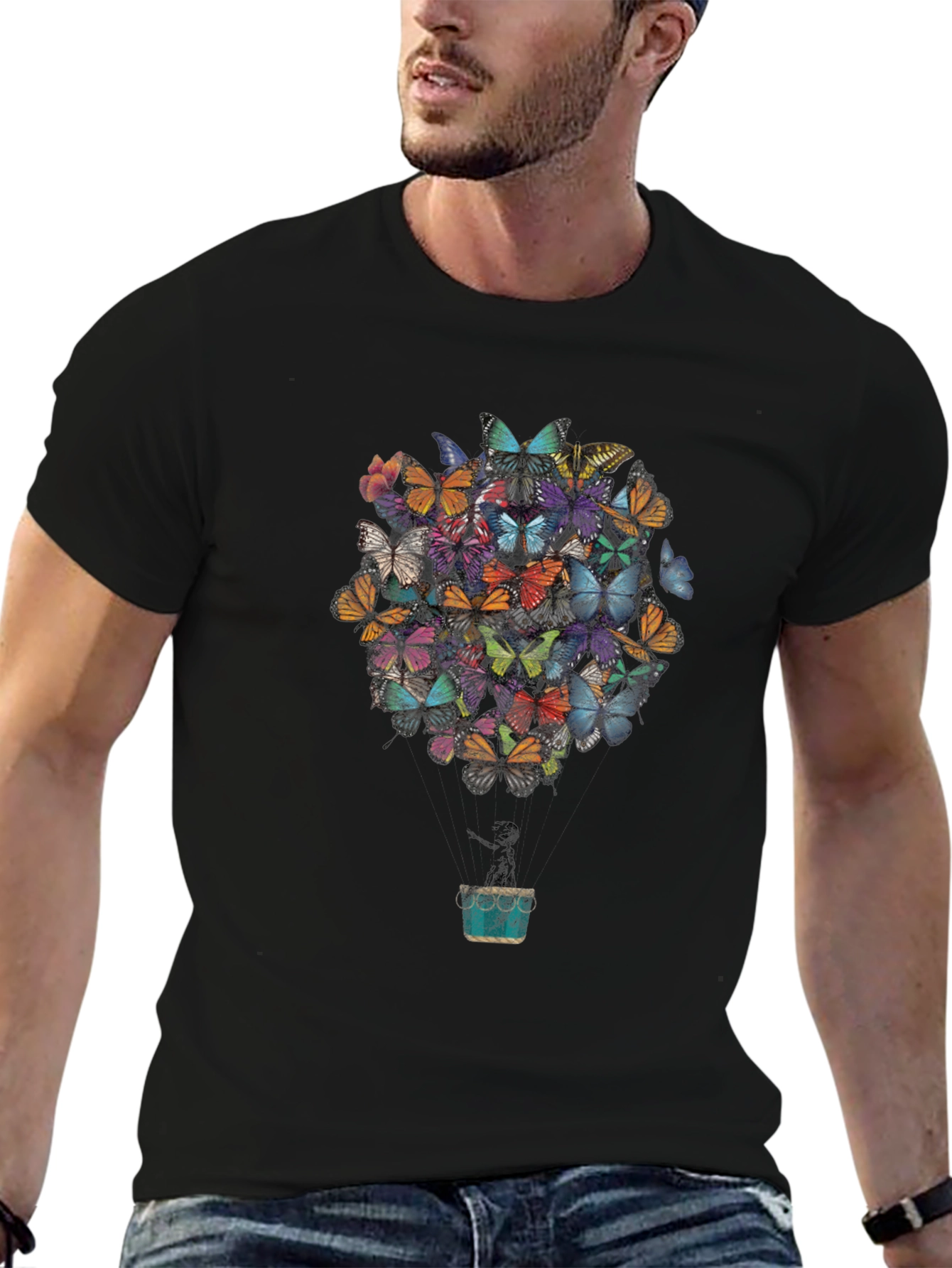 Butterfly Hot Air Balloon Graphic Tee