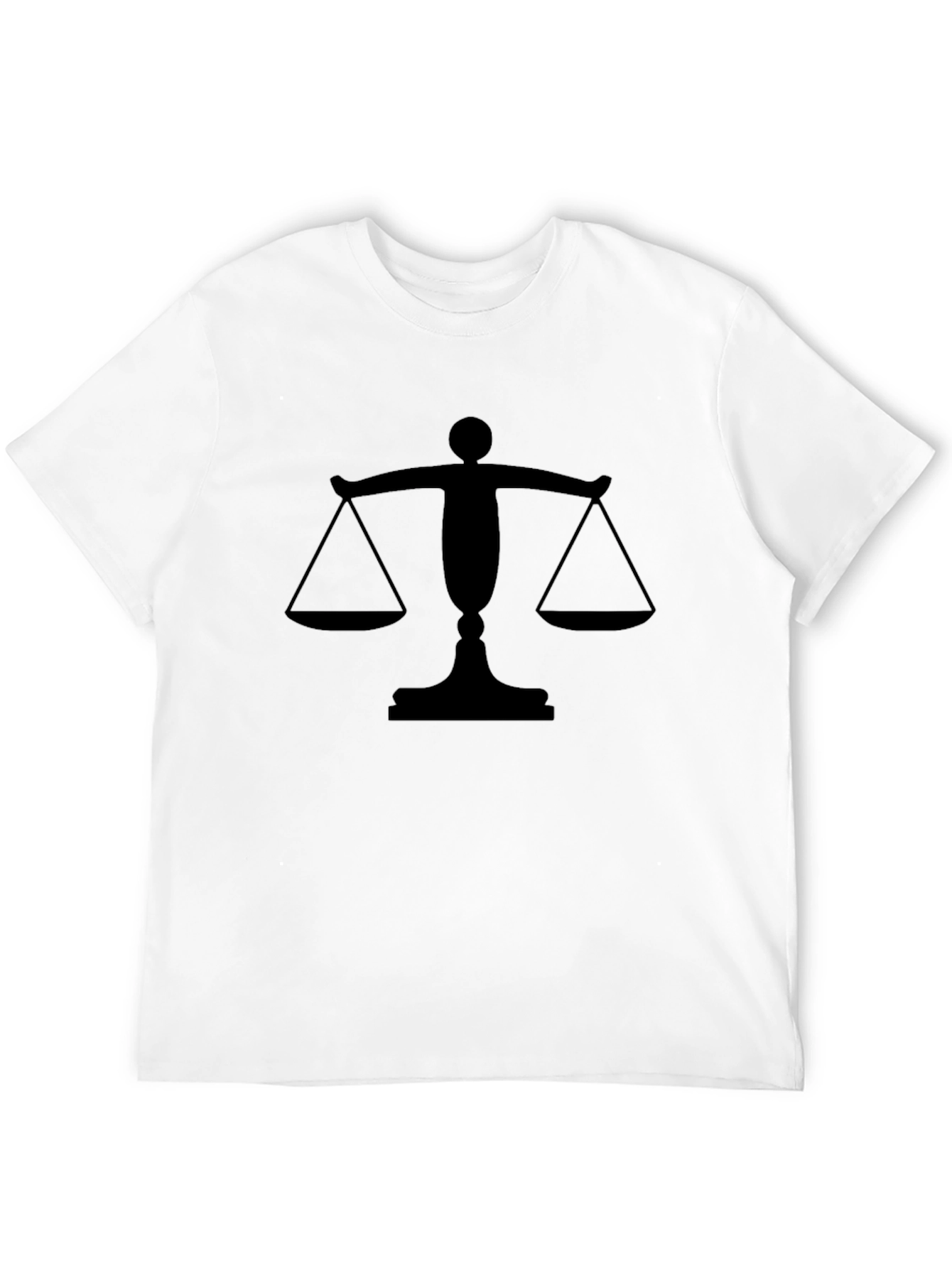 Scales of Justice Graphic Tee - Black Cotton T-Shirt