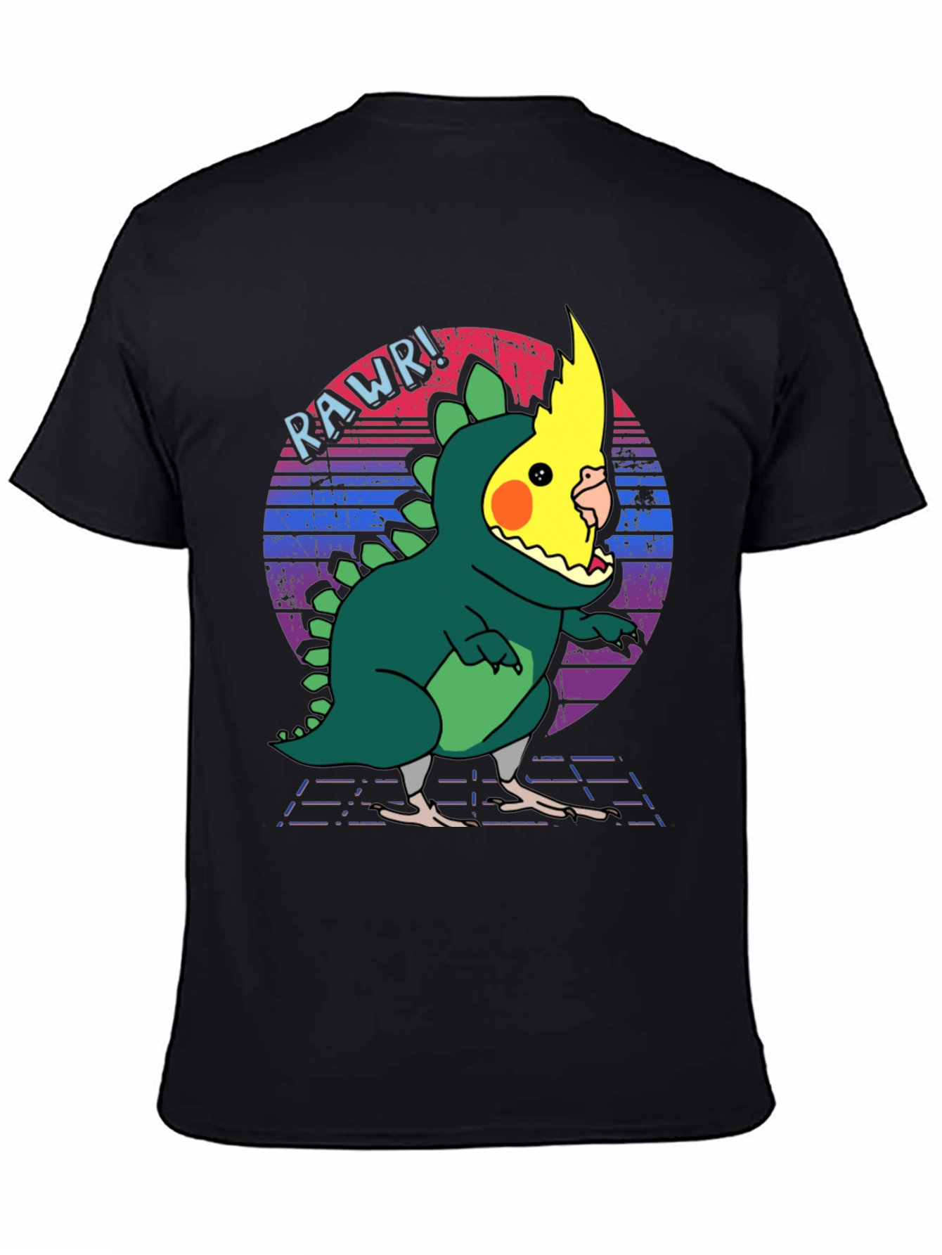 Retro Rawr! Parrot Dinosaur T-Shirt