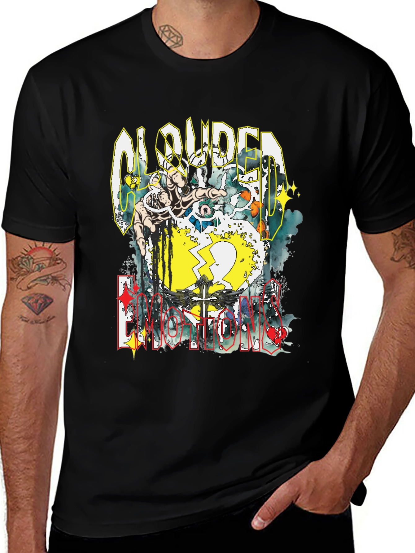Clouded Emotions Graphic Print T-Shirt