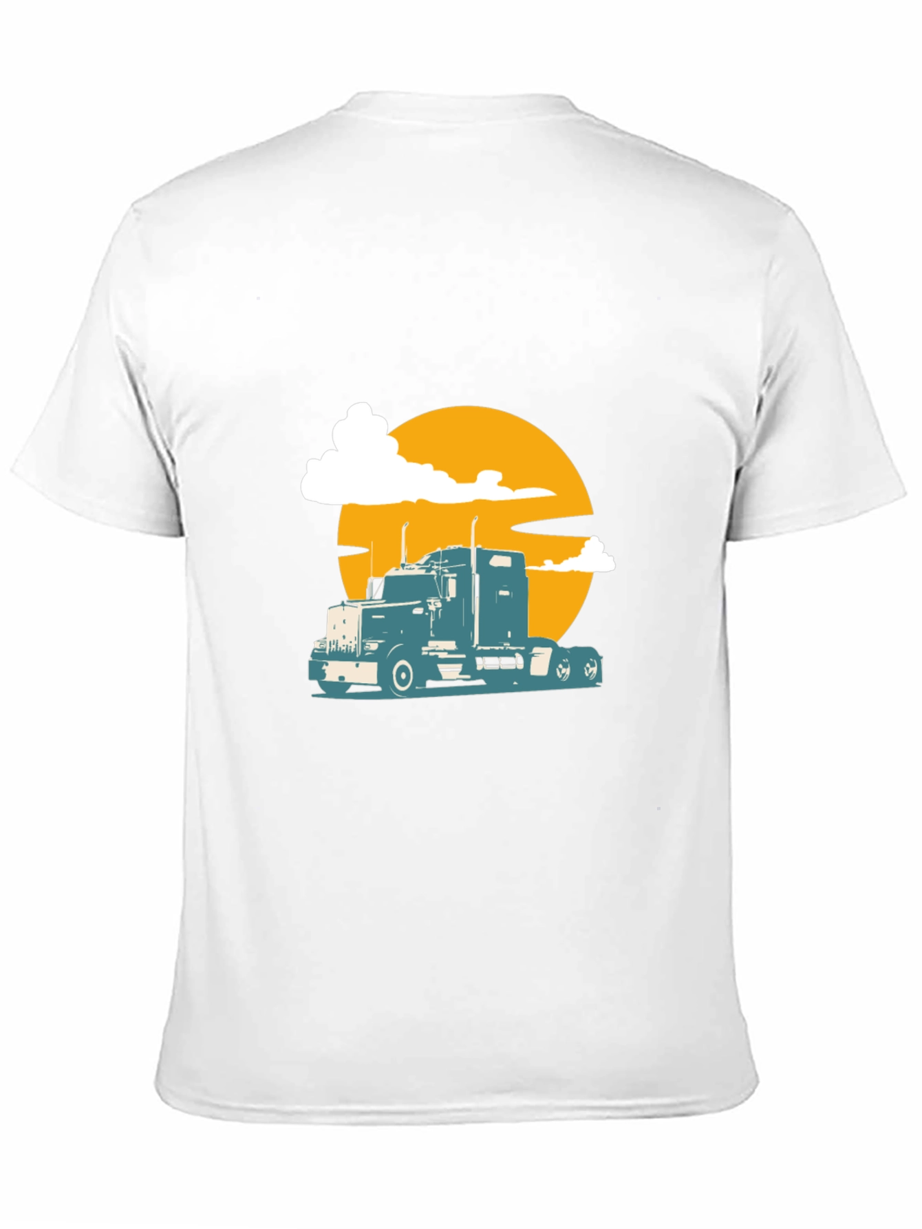 Trucker Sunset Tee - Black Graphic T-Shirt