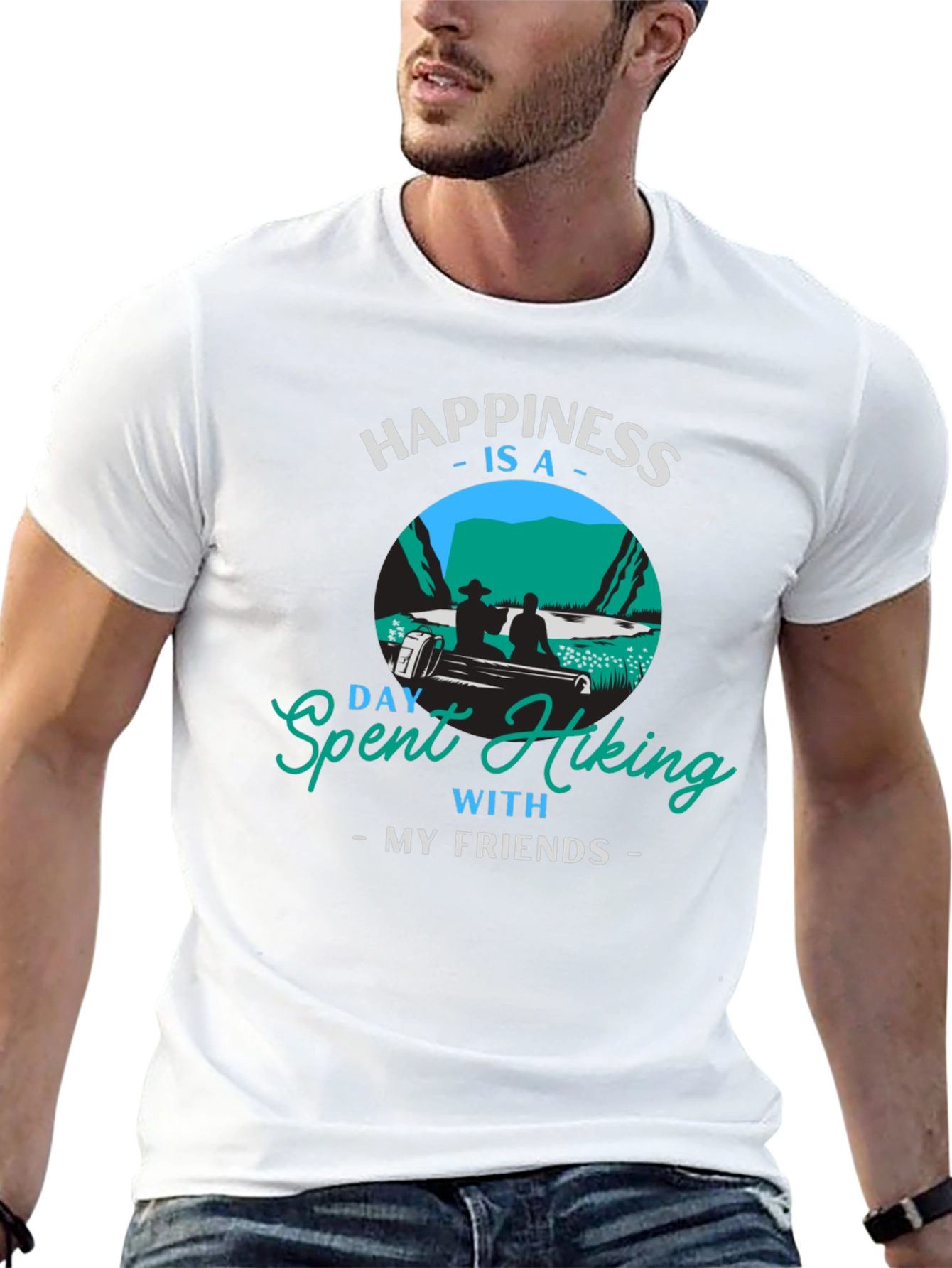 Hiking Friends Tee - Happiness Is Hiking