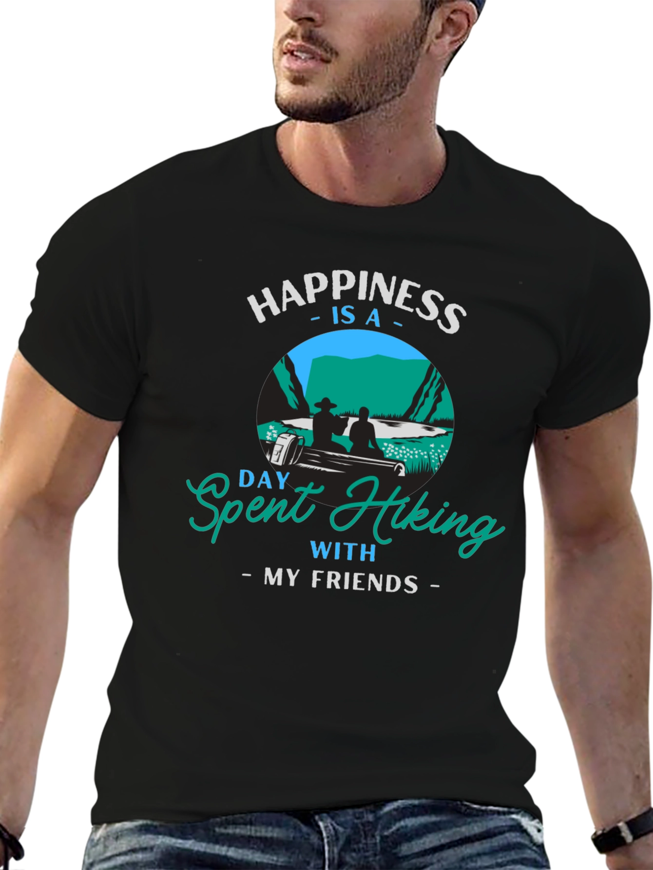 Hiking Friends Tee - Happiness Is Hiking