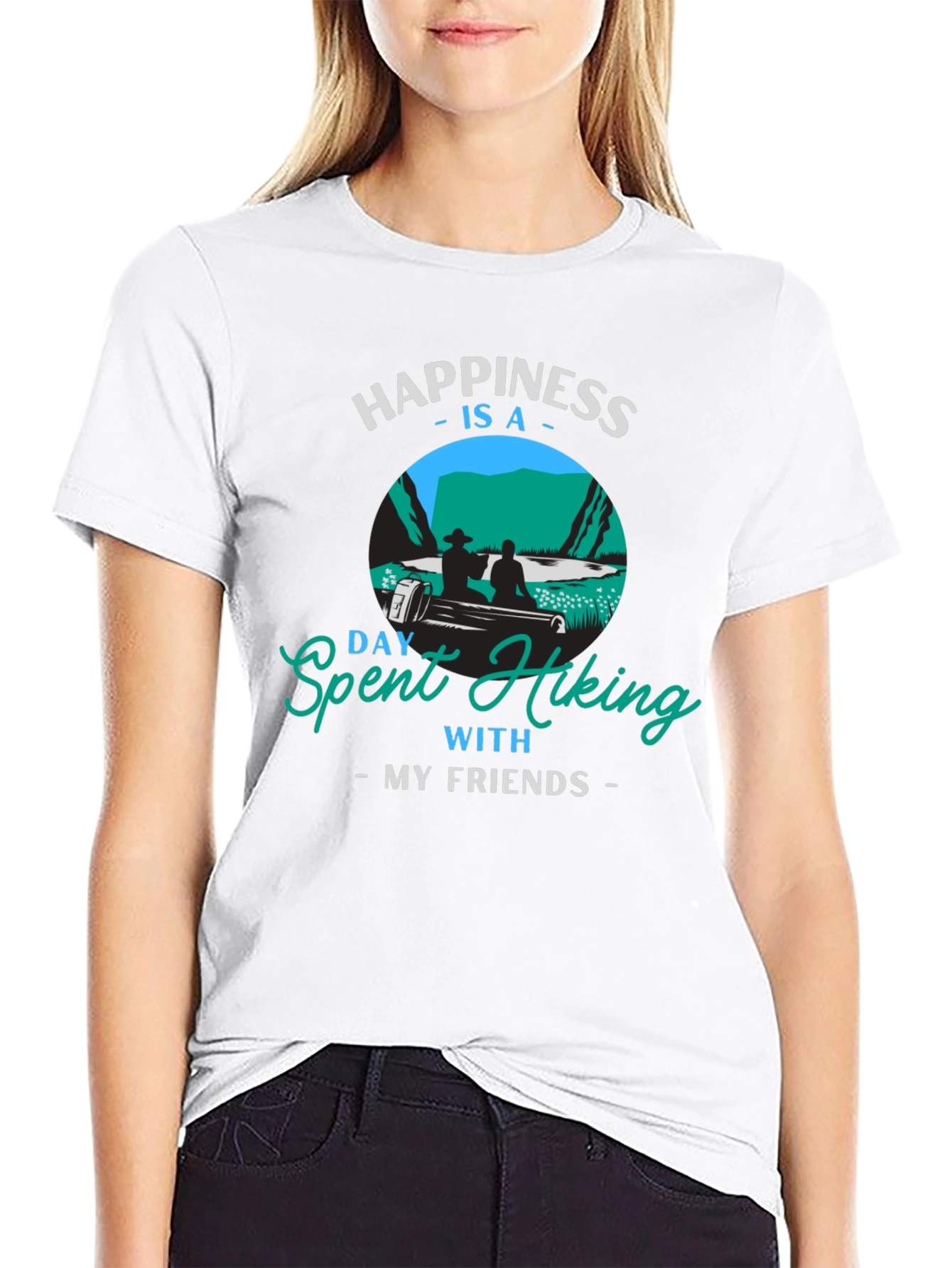 Hiking Friends Tee - Happiness Is Hiking