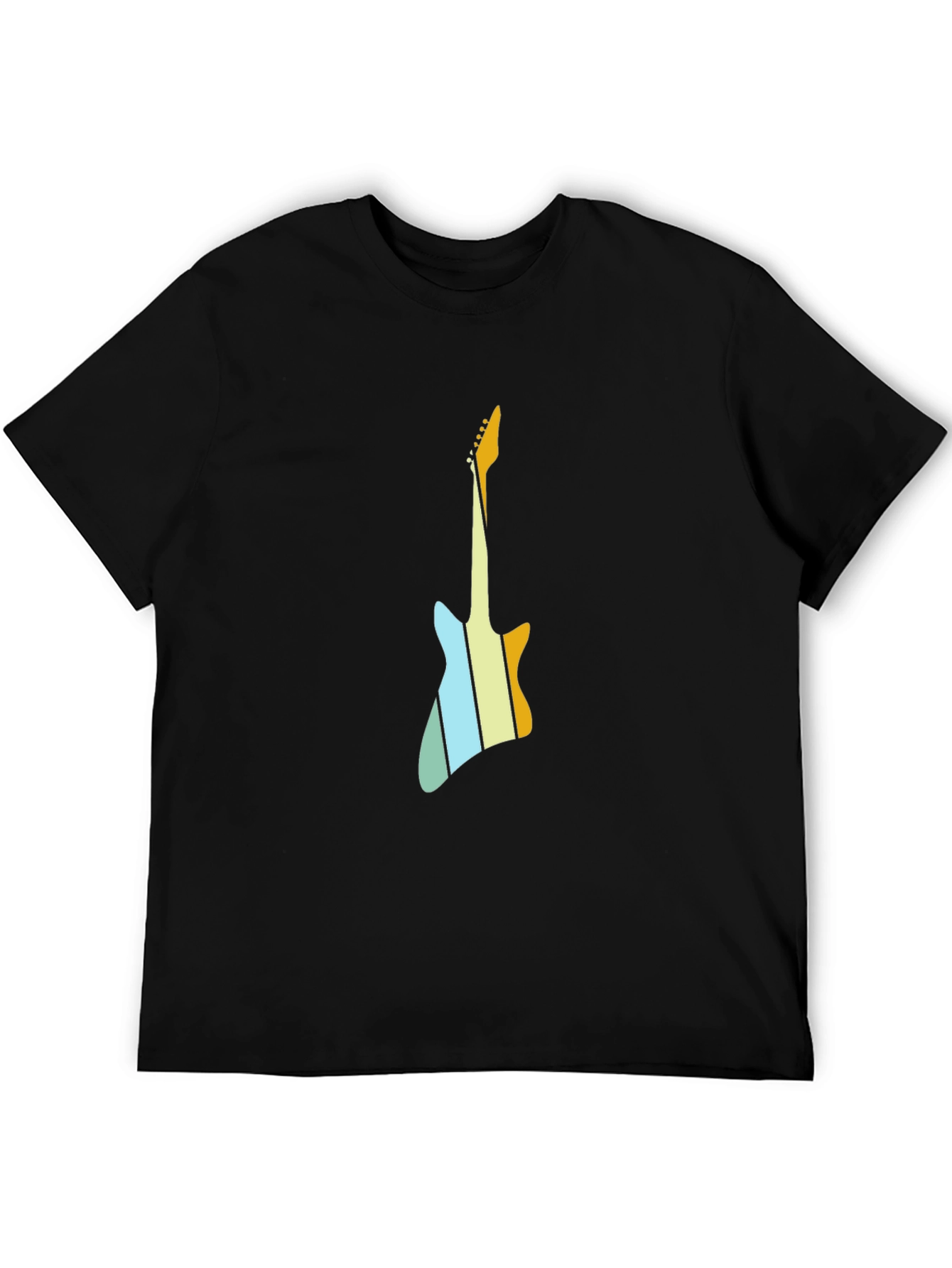 Retro Guitar T-Shirt - Black Graphic Tee