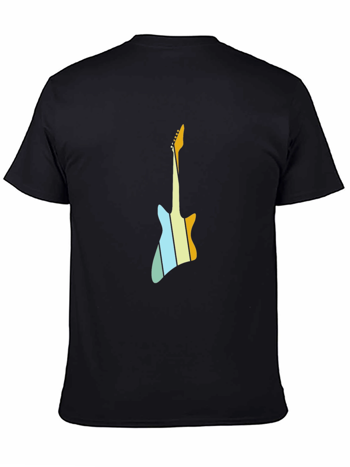 Retro Guitar T-Shirt - Black Graphic Tee