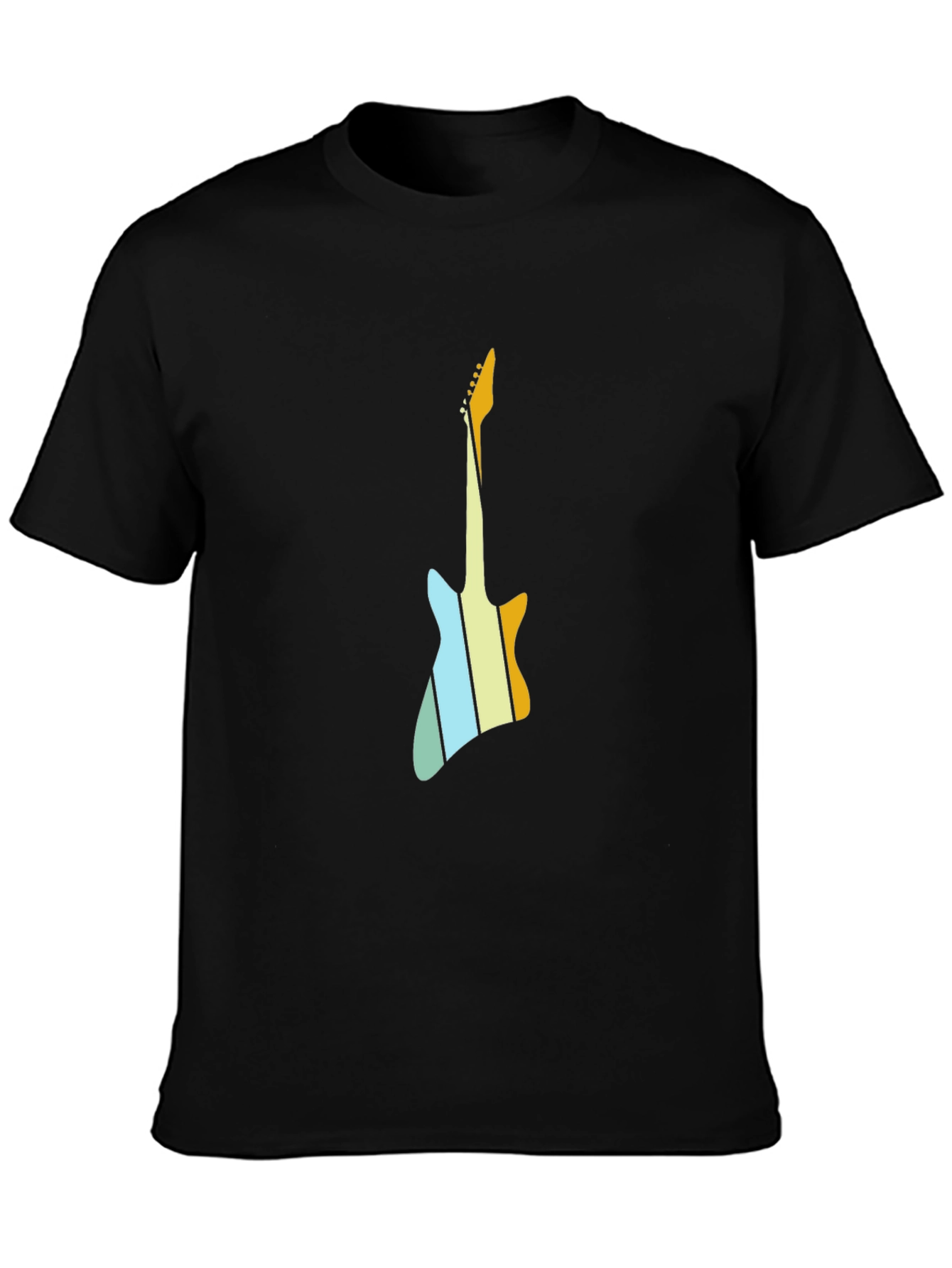 Retro Guitar T-Shirt - Black Graphic Tee