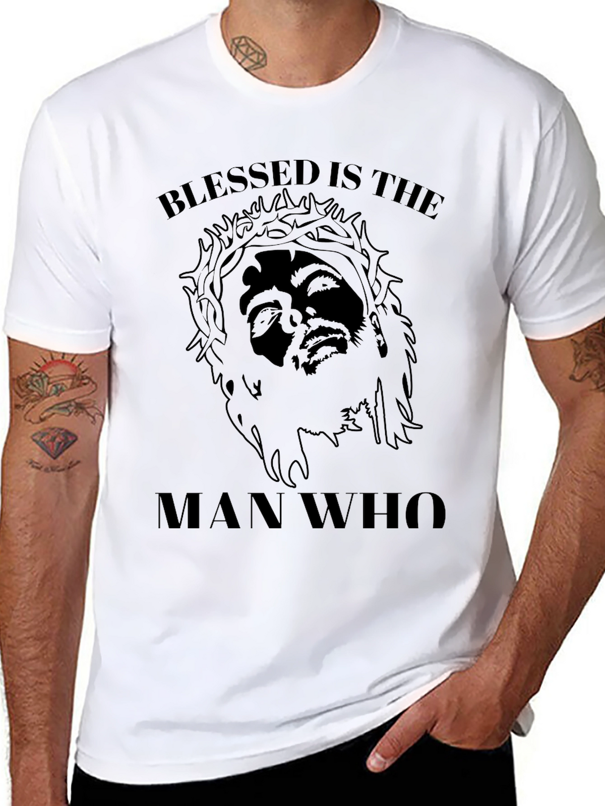 Blessed Man Graphic Tee - Black