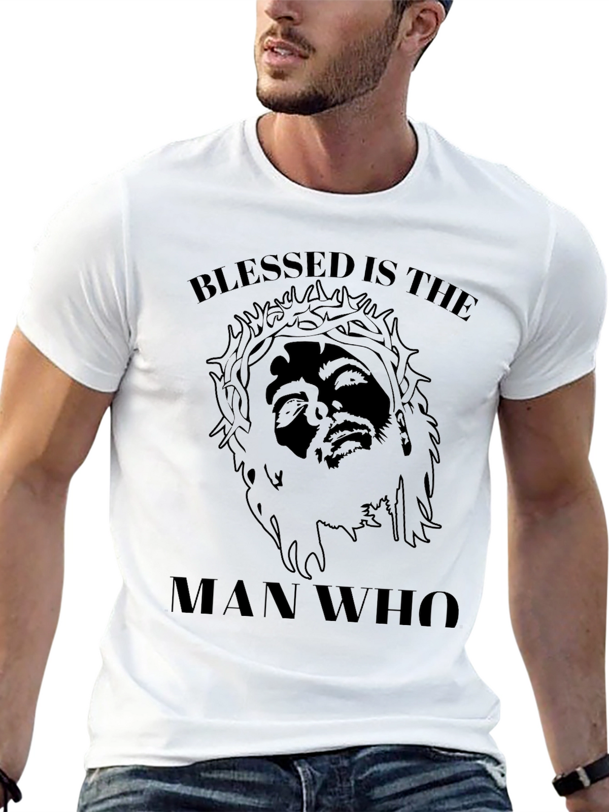 Blessed Man Graphic Tee - Black
