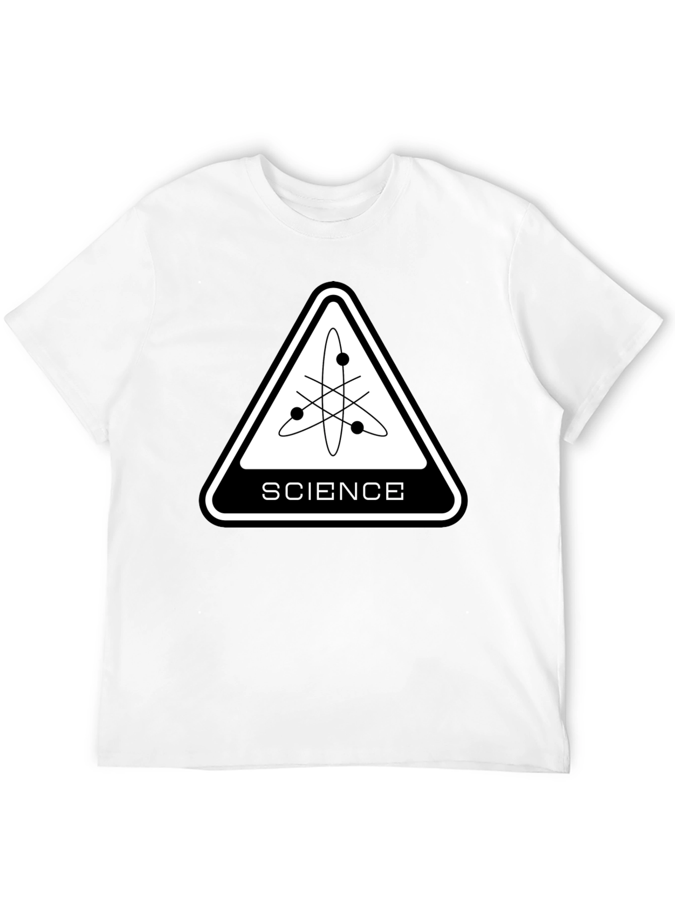 Science Atom Graphic Black T-Shirt