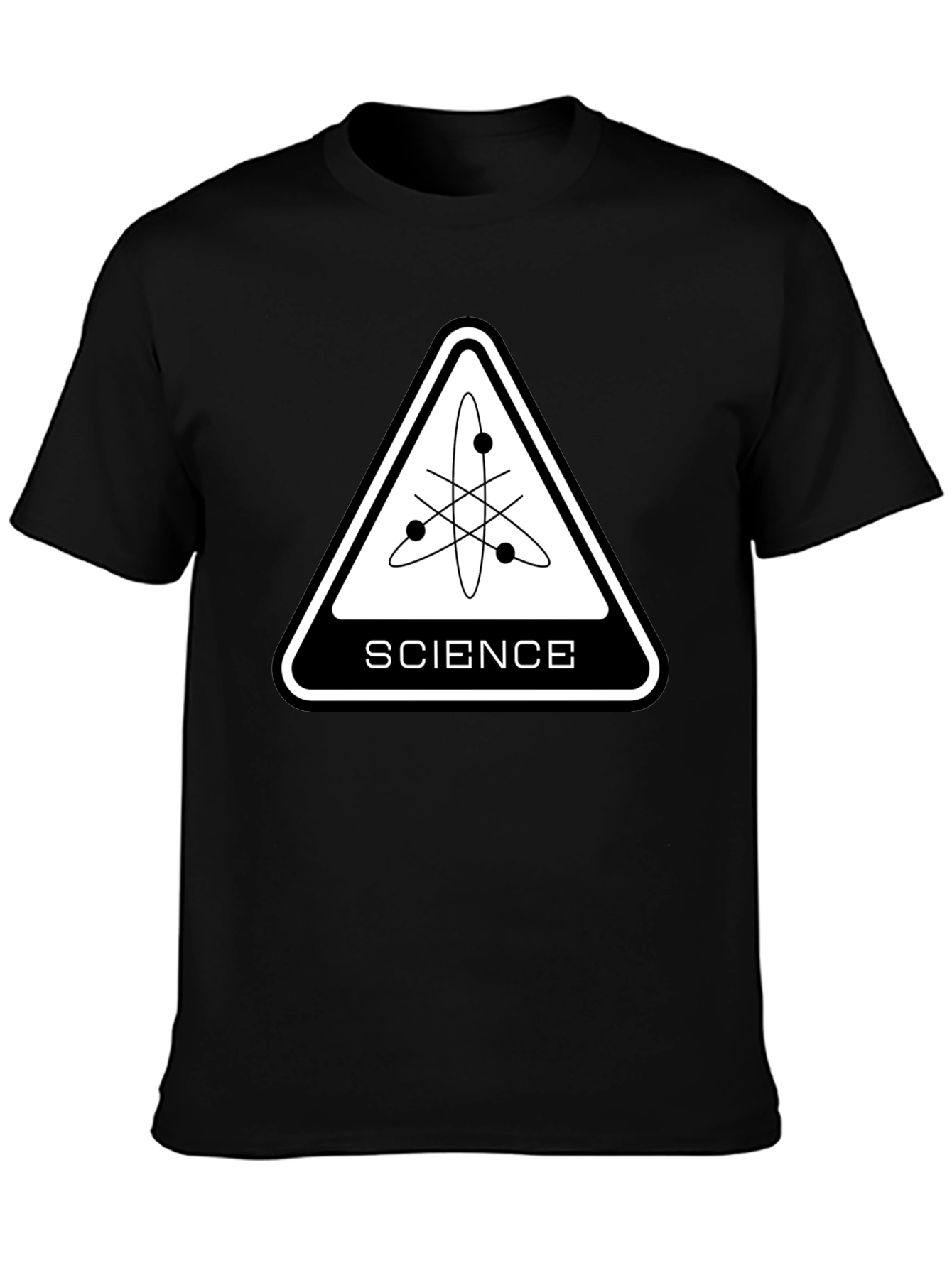 Science Atom Graphic Black T-Shirt