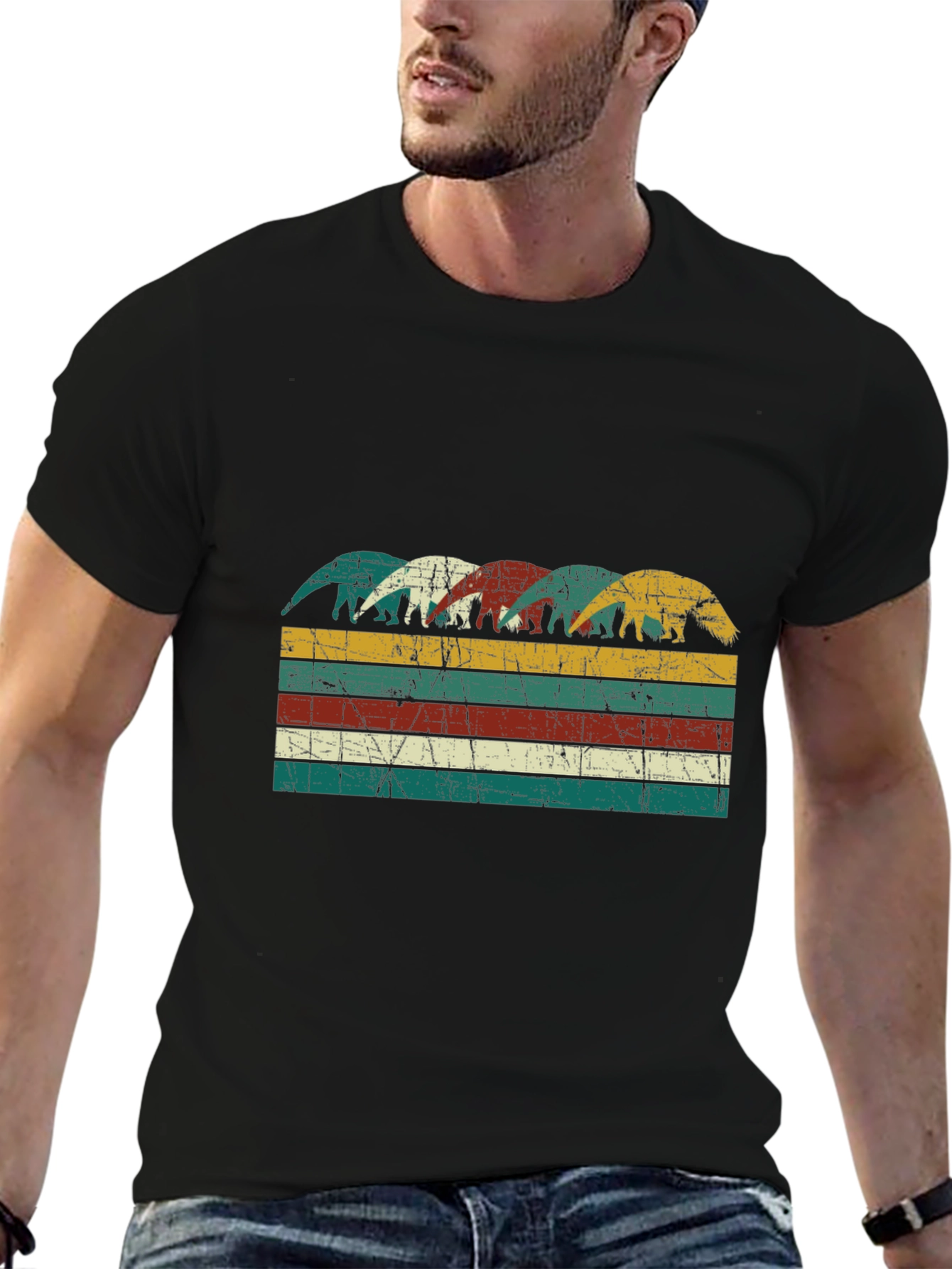 Retro Honey Badger Stripe T-Shirt