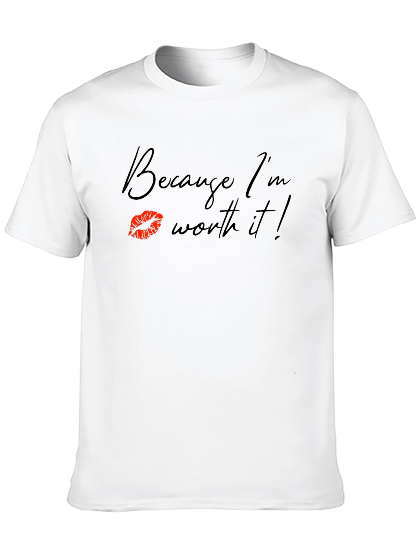Because Im Worth It! Black Graphic Tee