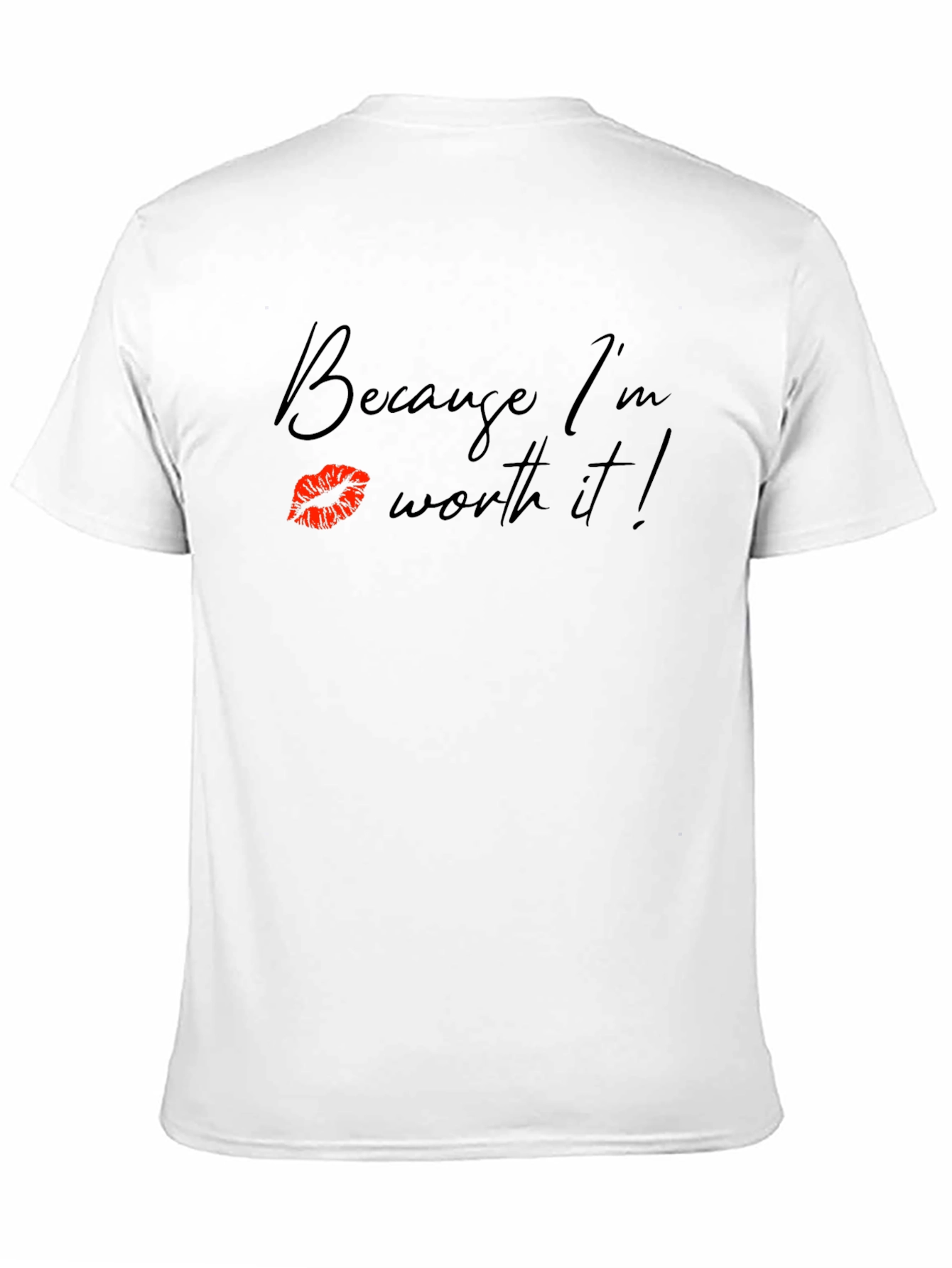 Because Im Worth It! Black Graphic Tee