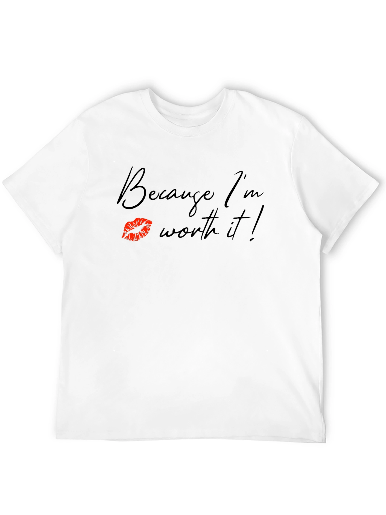 Because Im Worth It! Black Graphic Tee