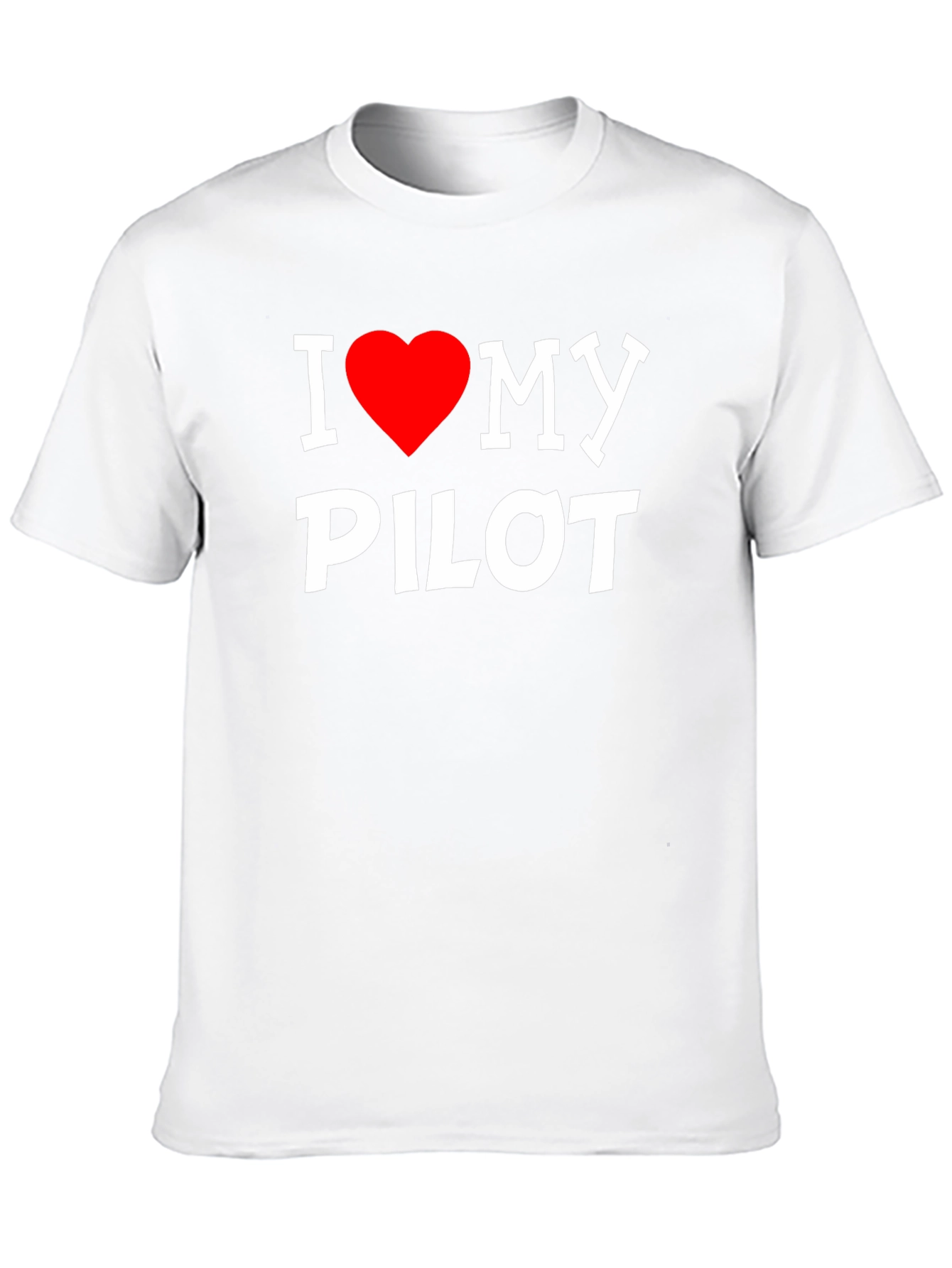 I Heart My Pilot Tee - Black Graphic T-Shirt