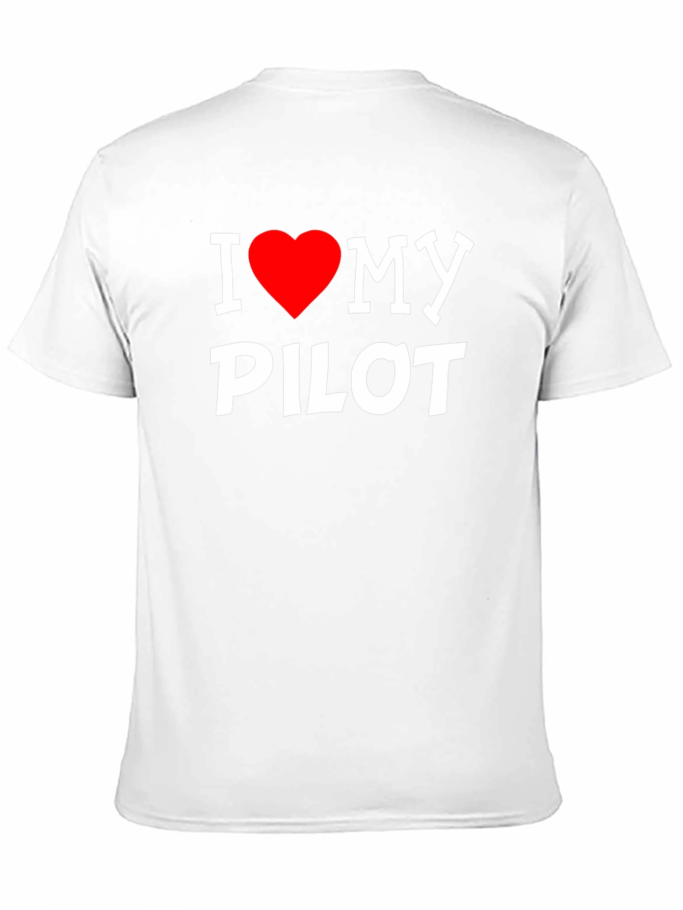 I Heart My Pilot Tee - Black Graphic T-Shirt