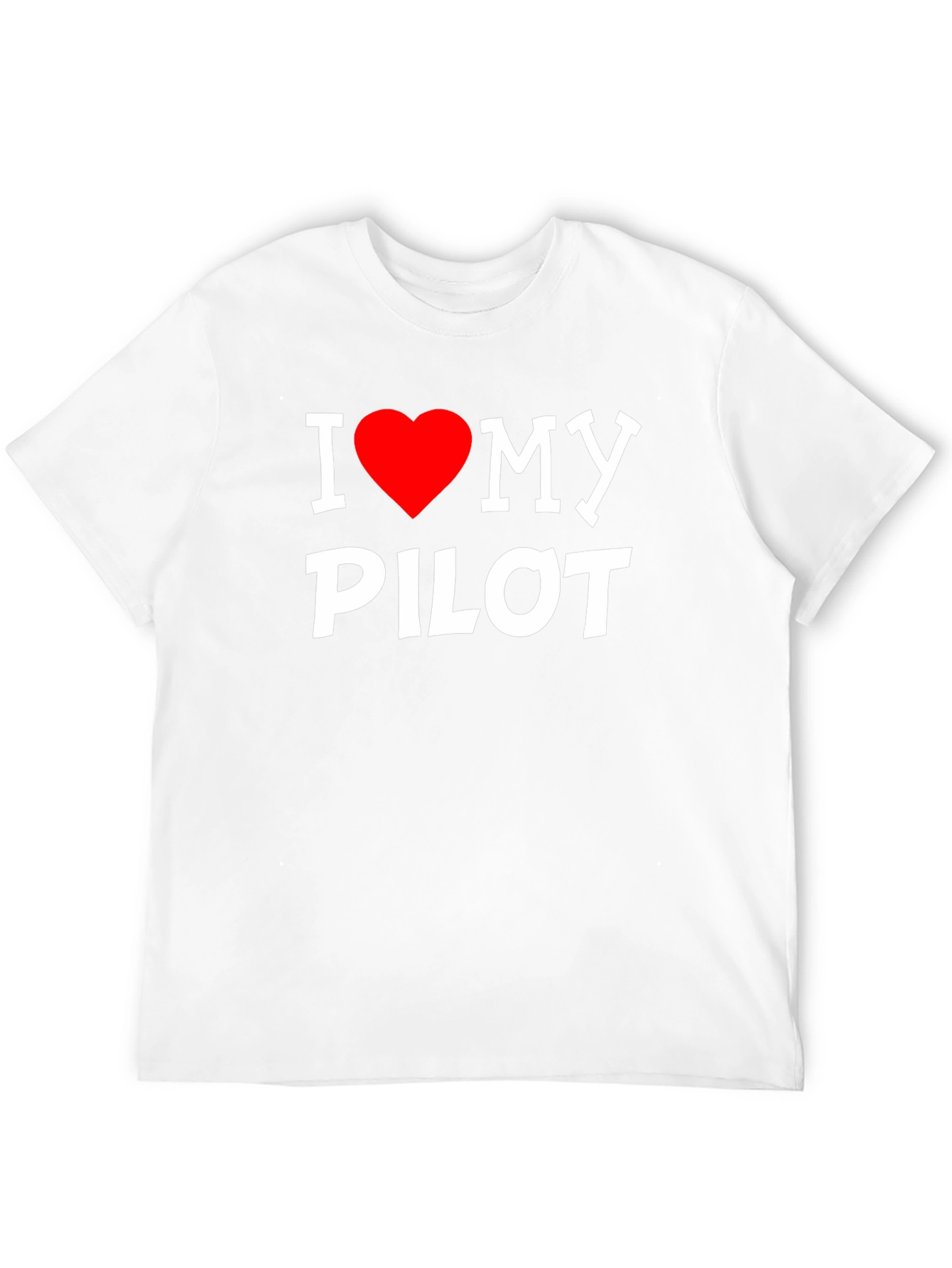 I Heart My Pilot Tee - Black Graphic T-Shirt