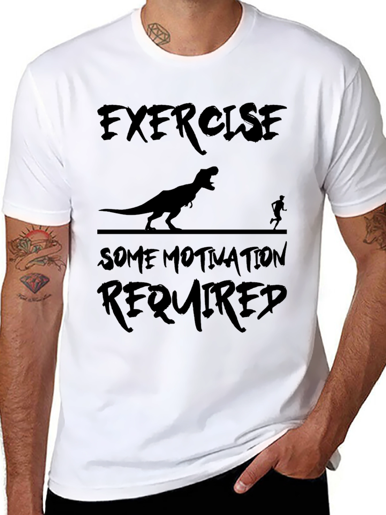 Exercise Motivation Dinosaur T-Shirt