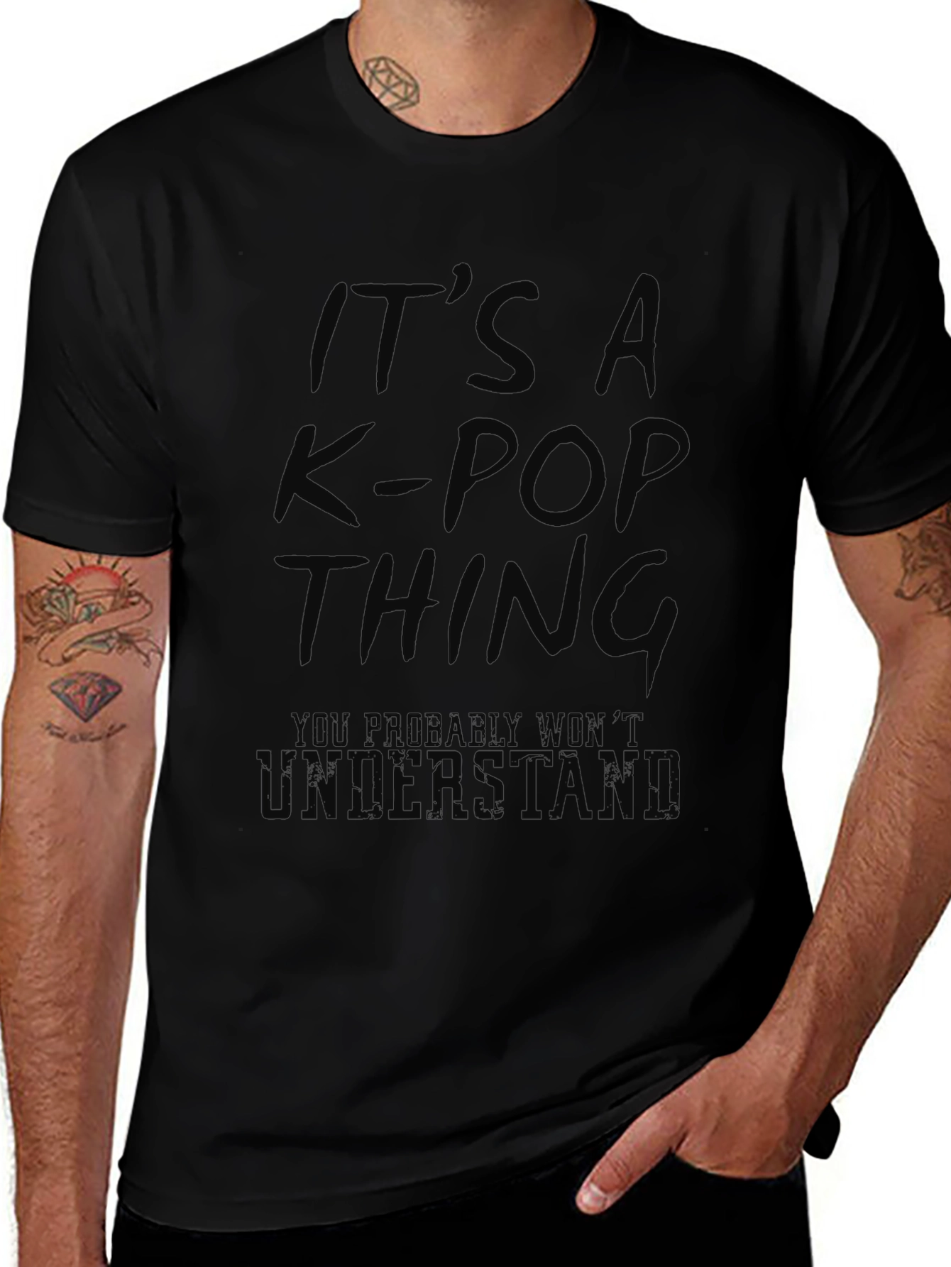 K-Pop Thing Graphic Tee - Black