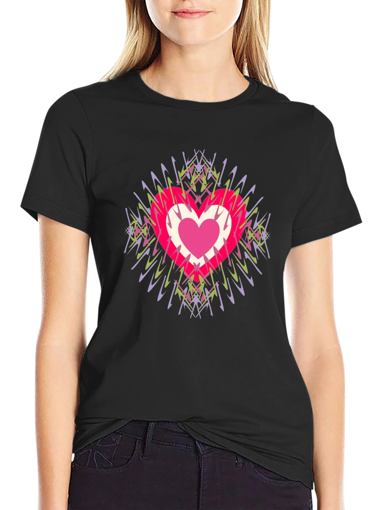 Heart Burst Graphic Tee - Stylish Comfort