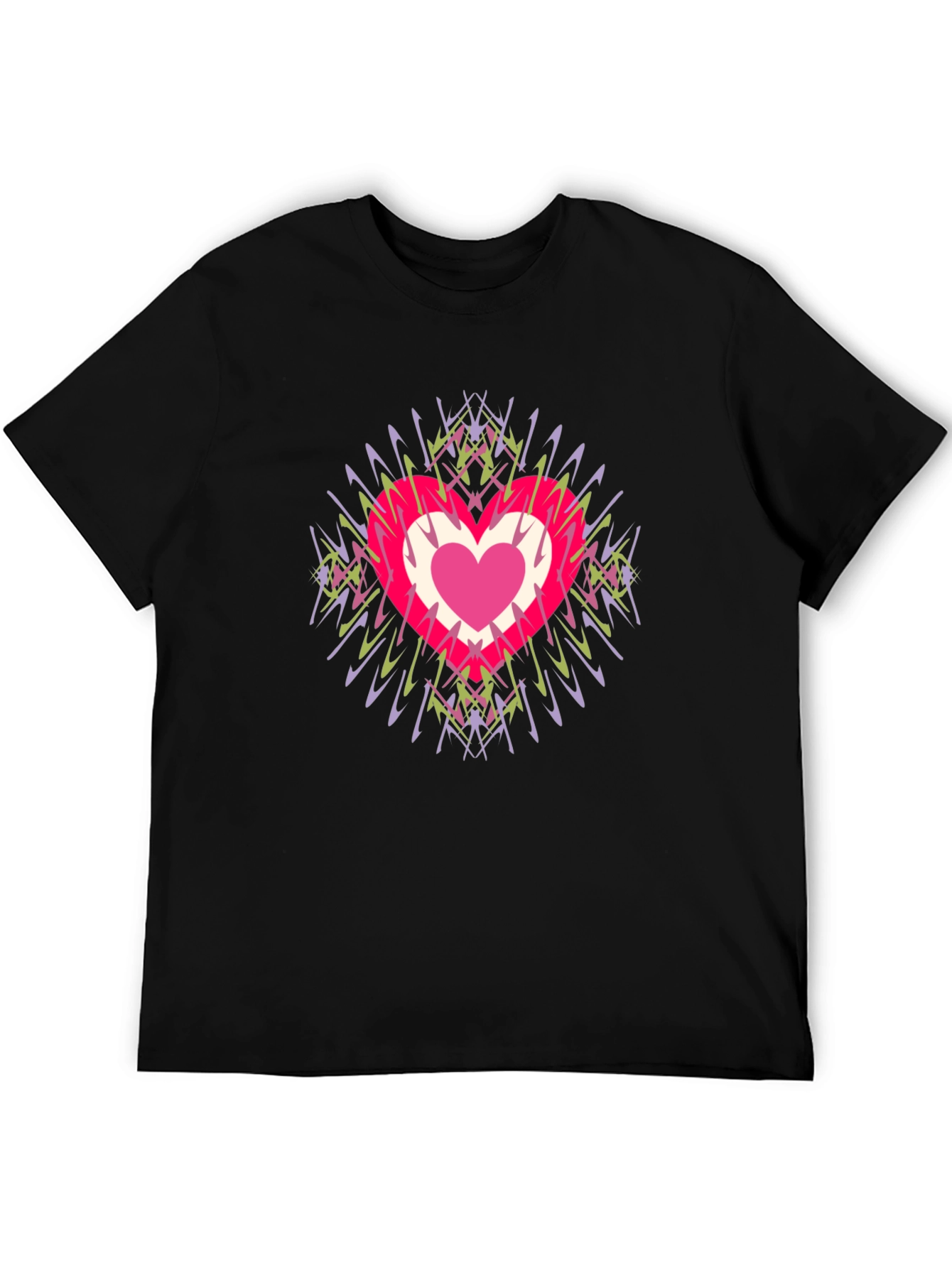 Heart Burst Graphic Tee - Stylish Comfort