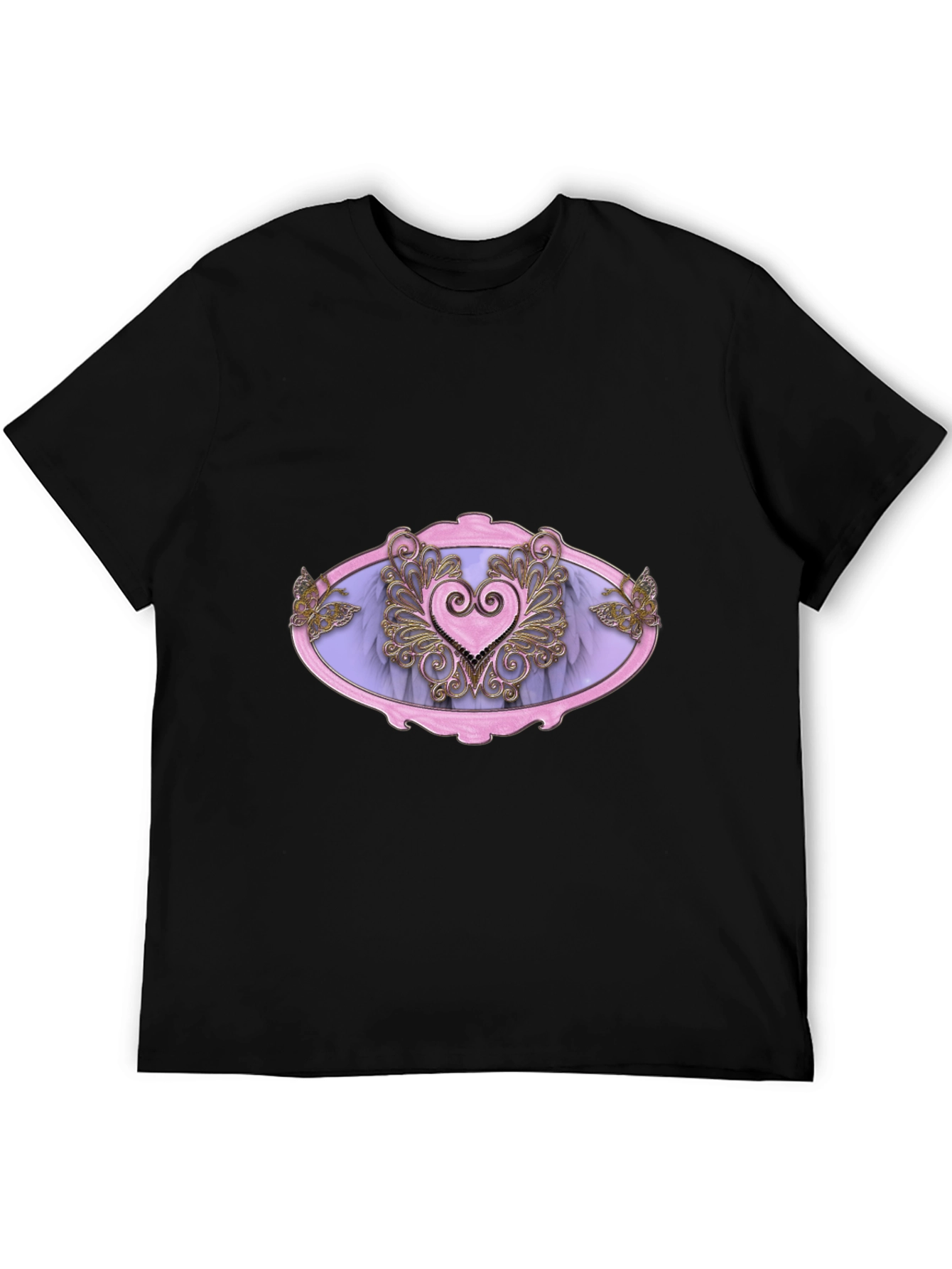 Gothic Heart T-Shirt - Pink & Purple Love Design