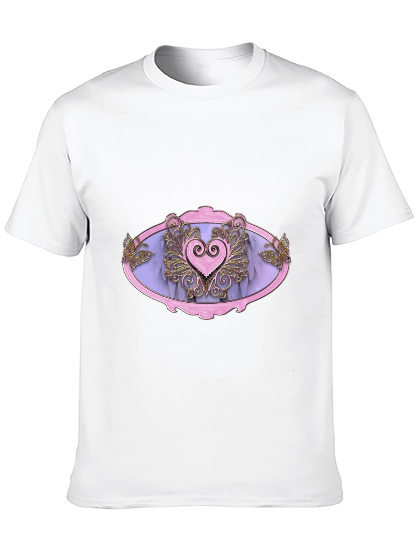 Gothic Heart T-Shirt - Pink & Purple Love Design