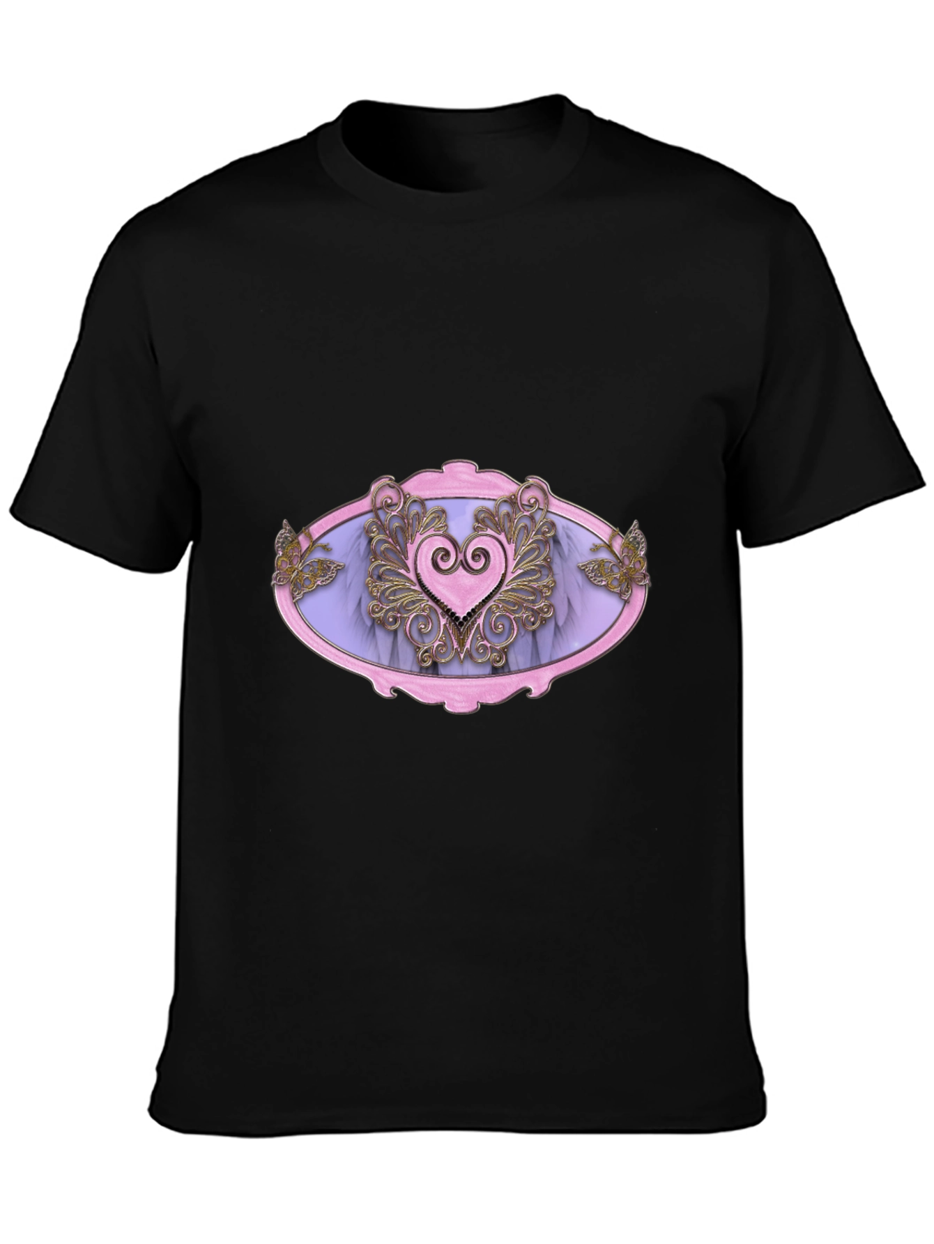 Gothic Heart T-Shirt - Pink & Purple Love Design