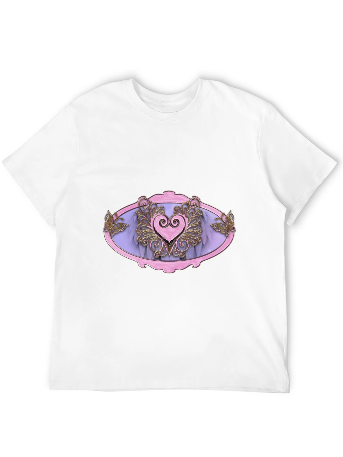 Gothic Heart T-Shirt - Pink & Purple Love Design