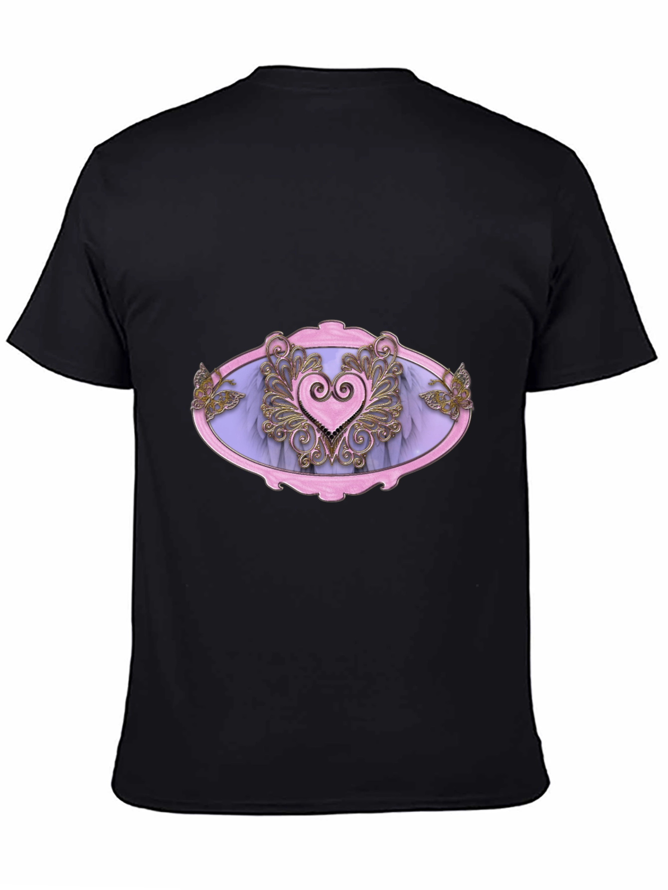 Gothic Heart T-Shirt - Pink & Purple Love Design