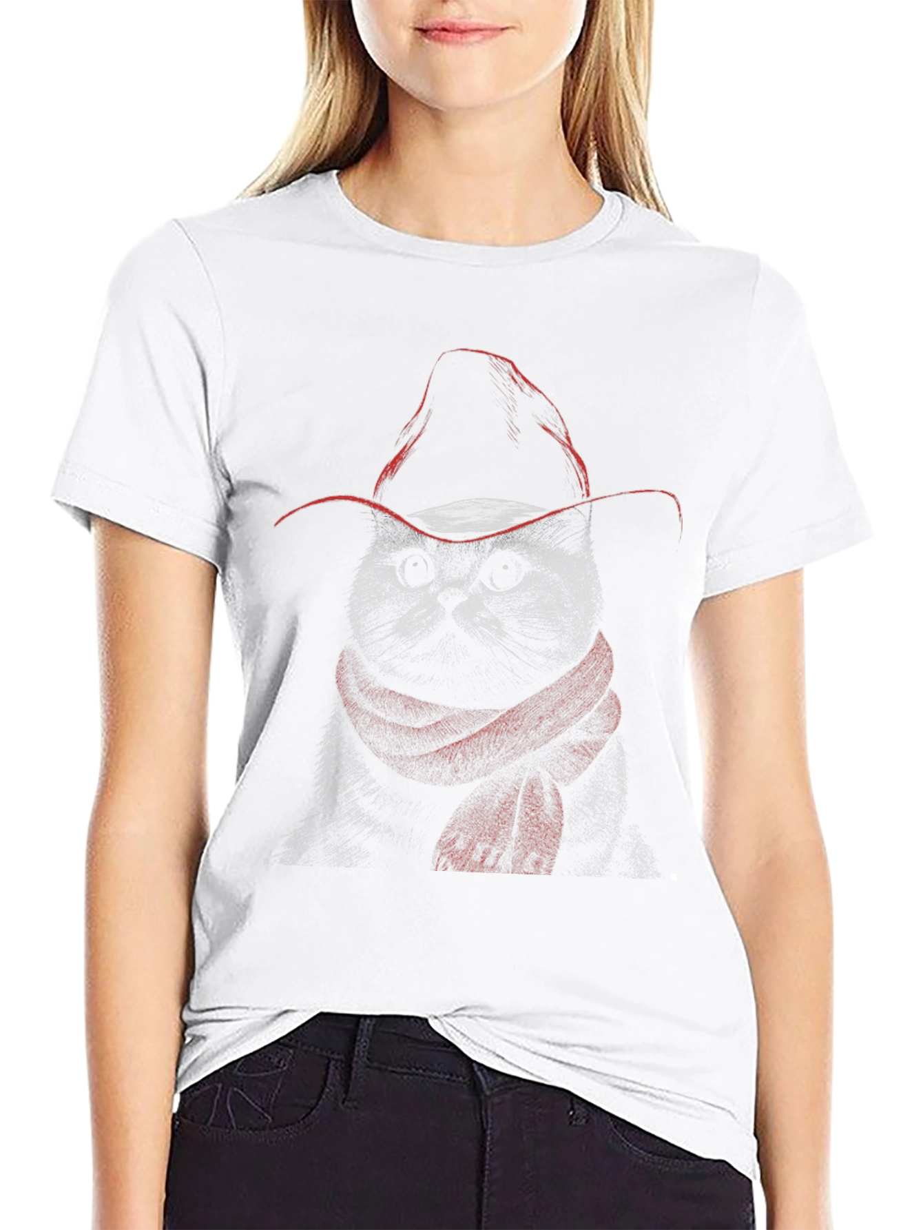 Cool Cat Cowboy T-Shirt - Unisex