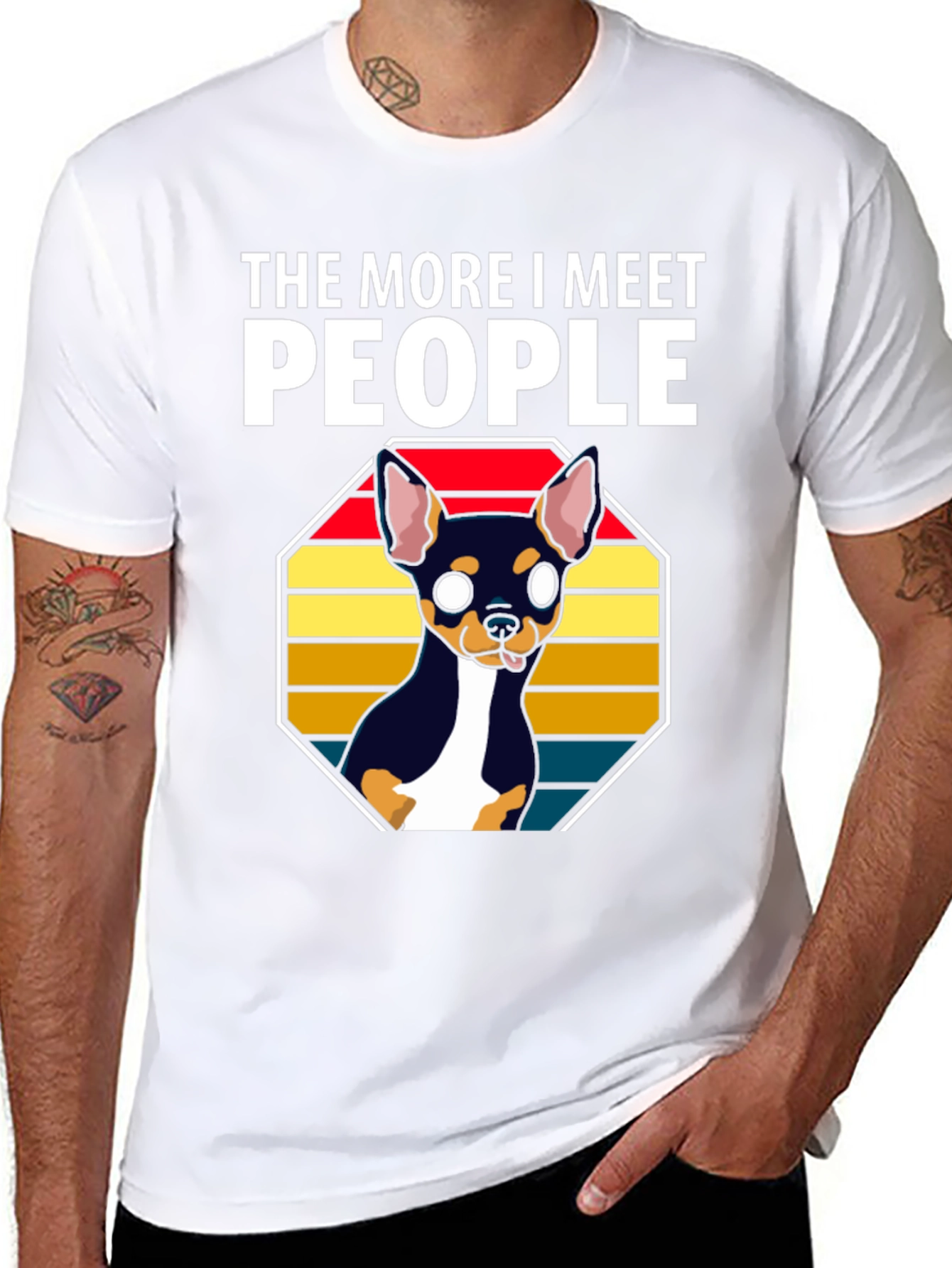Dog Lover Tee - More I Meet People