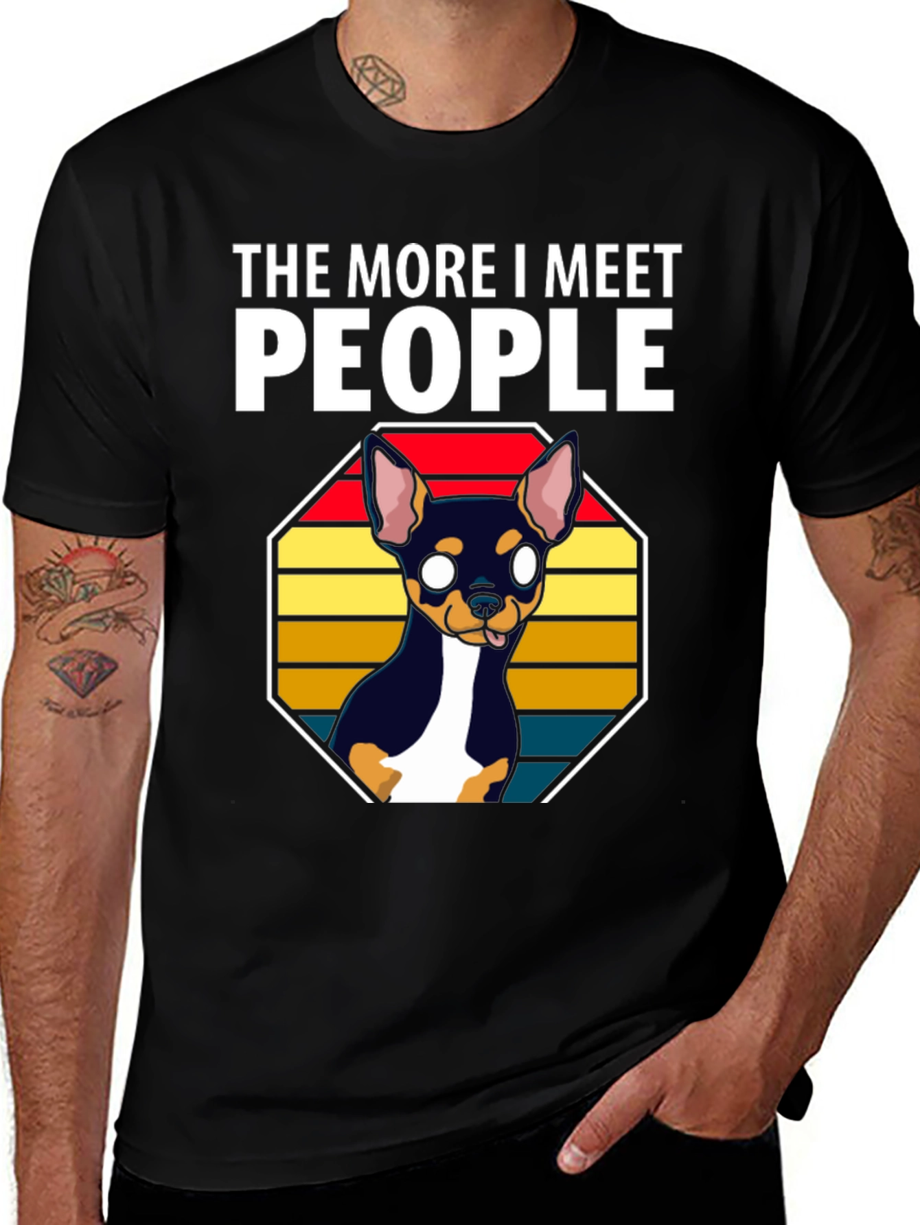 Dog Lover Tee - More I Meet People
