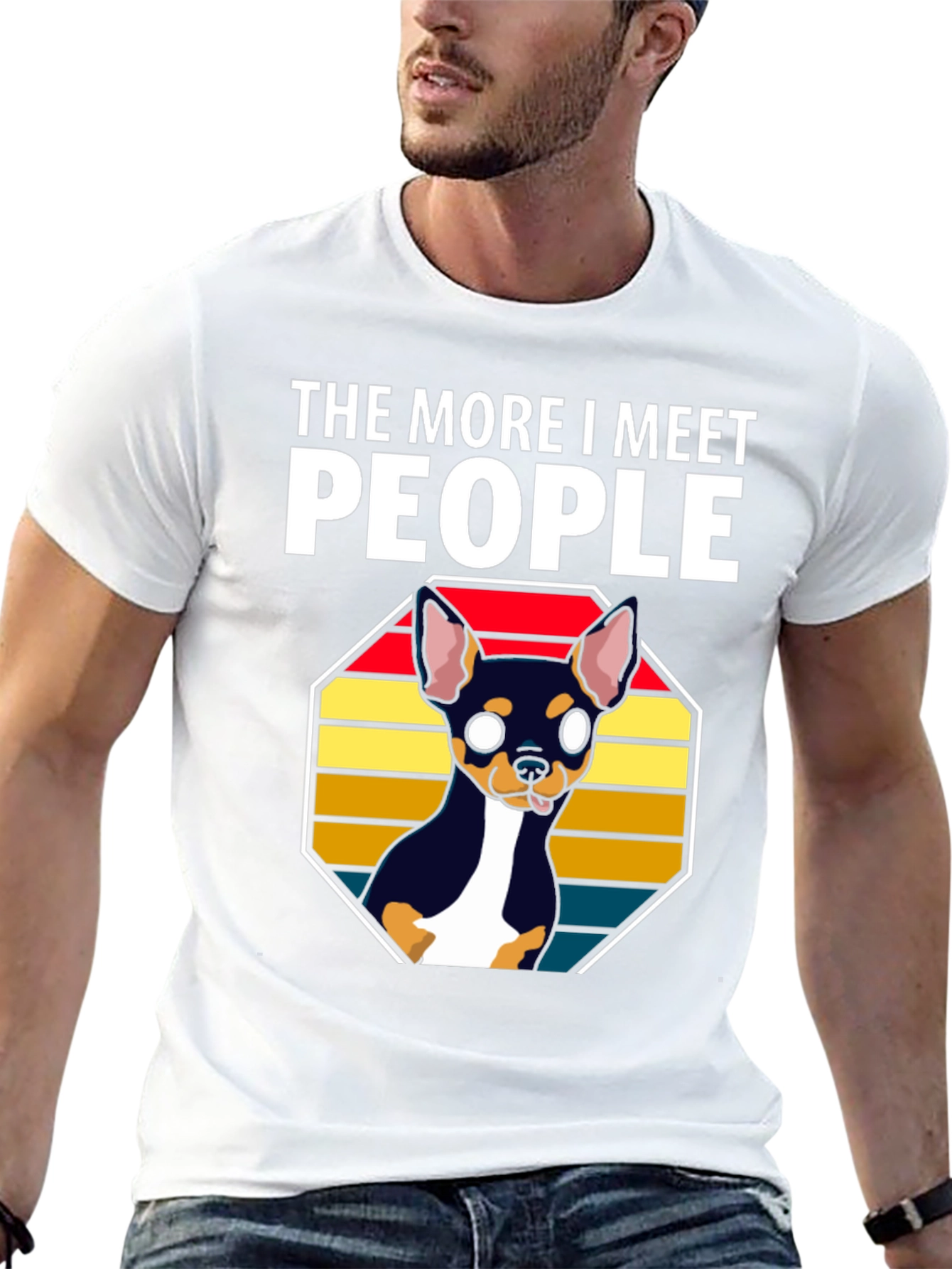 Dog Lover Tee - More I Meet People