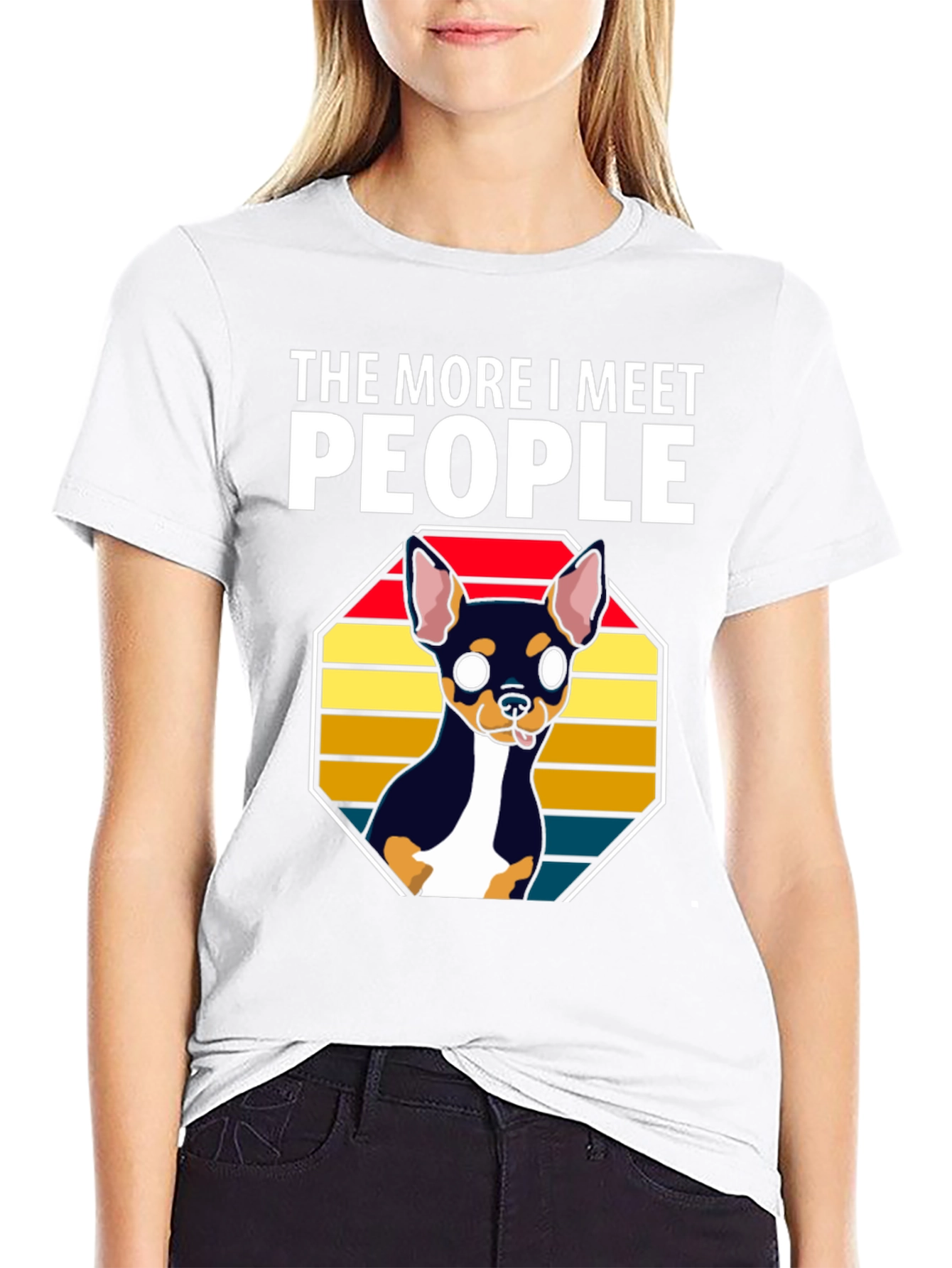 Dog Lover Tee - More I Meet People