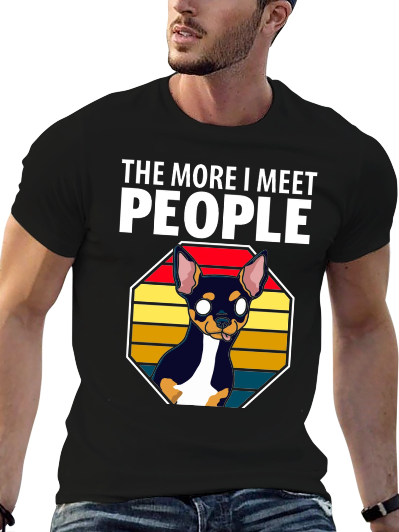 Dog Lover Tee - More I Meet People